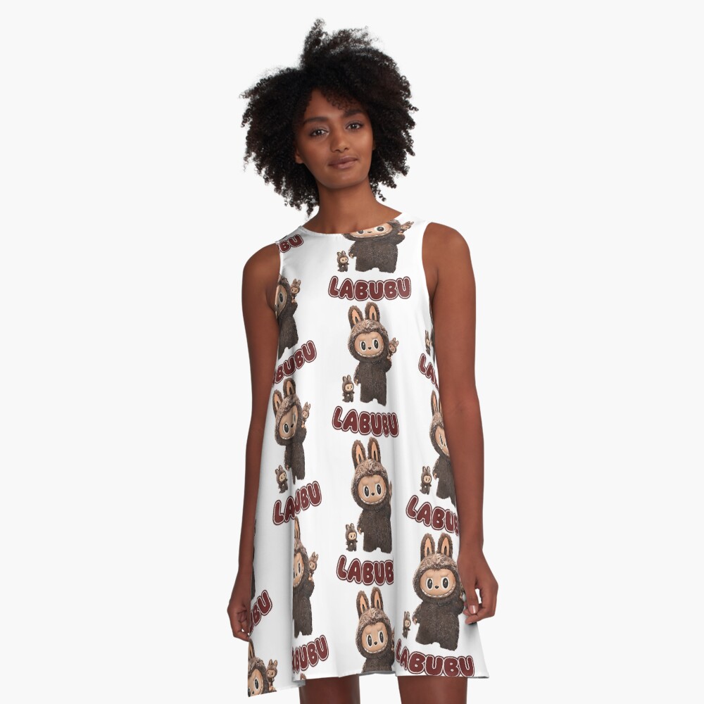 Funny The Monsters Brown Meme A-Line Dress, Gift for Her