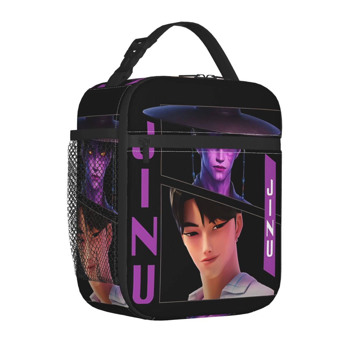 Jinu Saja Kpop Demon Hunters Insulated Lunch Bags Large Meal Container Thermal Bag Tote Lunch Box Office Outdoor Food Bag