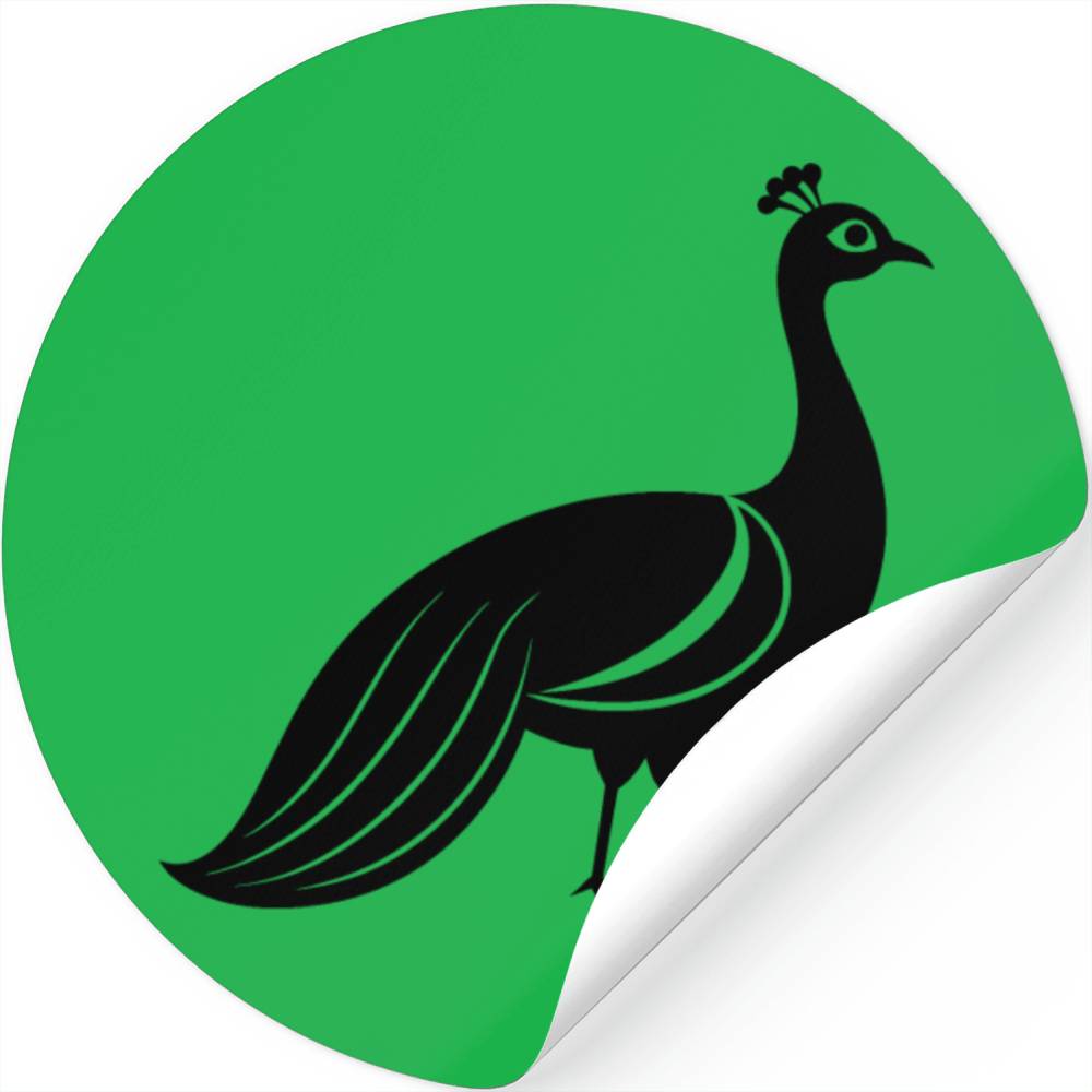 peacock minimalist Stickers