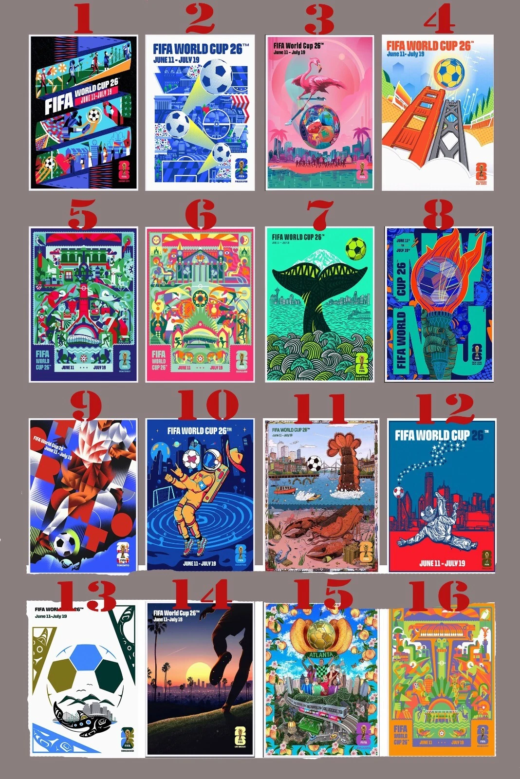 2026 World Cup Premium Matte Vertical Poster