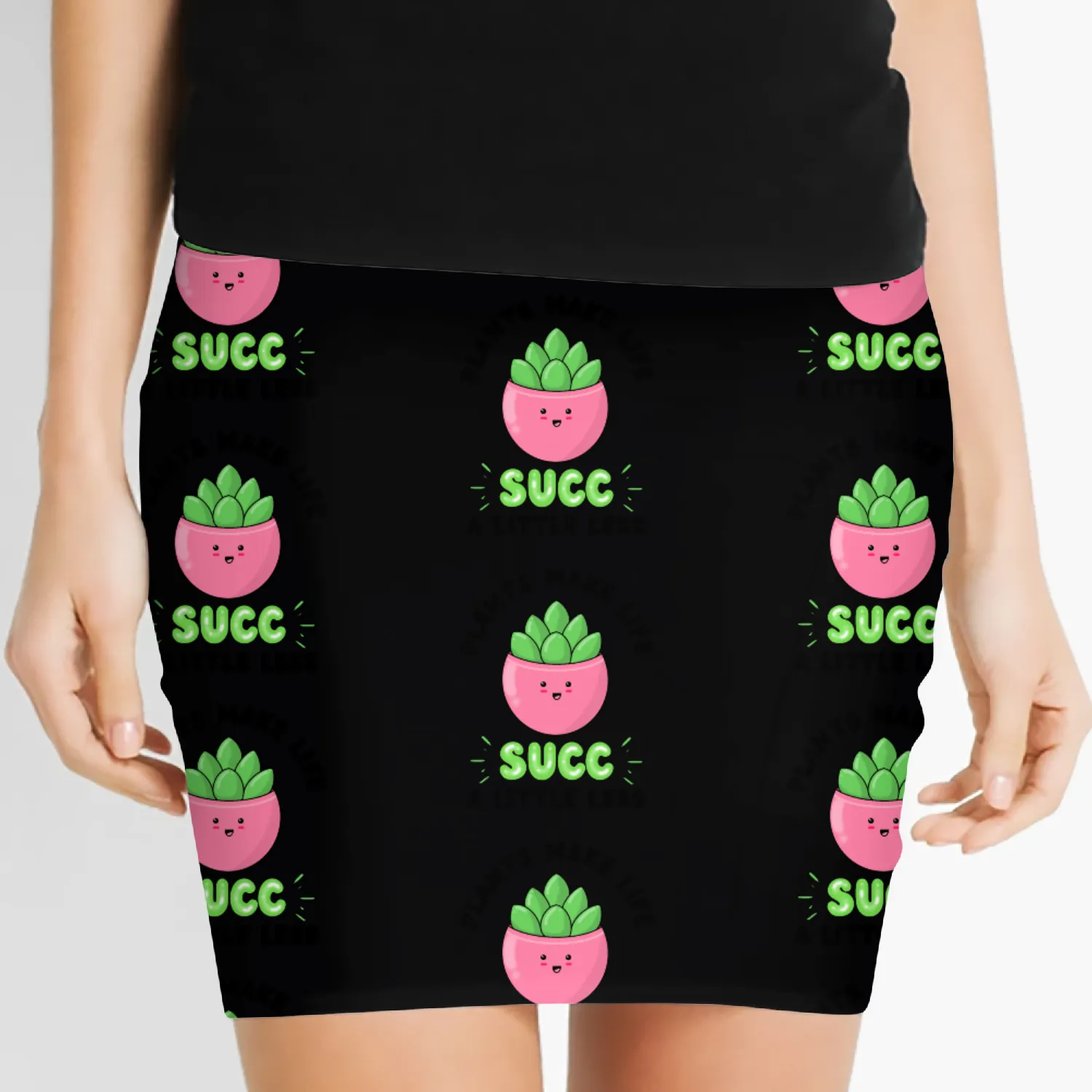 Plants make life succ a little less Women's Mini Skirts