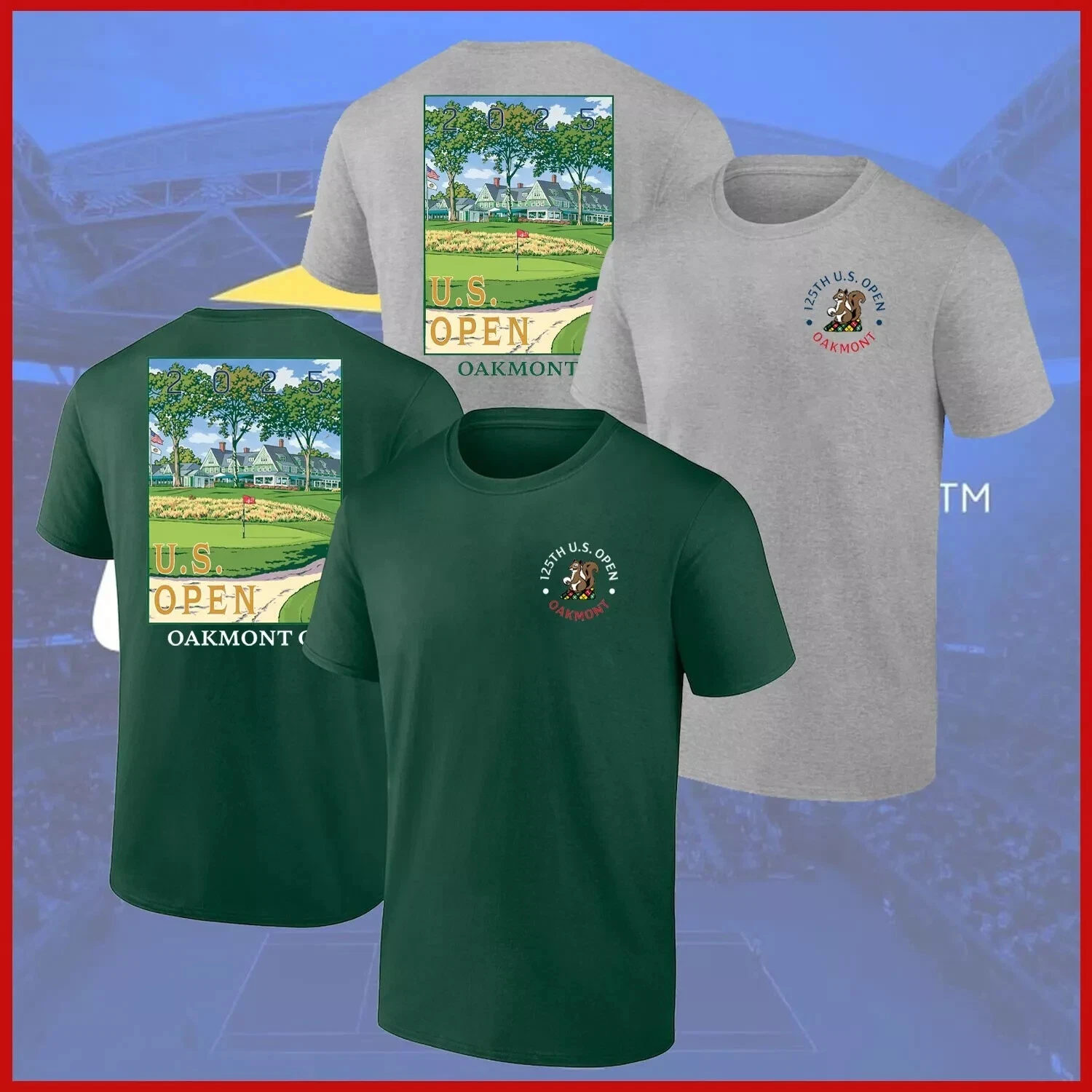 2025 U.S. Open Oakmont Golf Double Sided T-Shirt - All Sizes