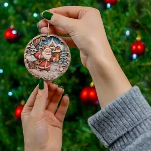 Beautiful Santa Christmas Ceramic Ornament
