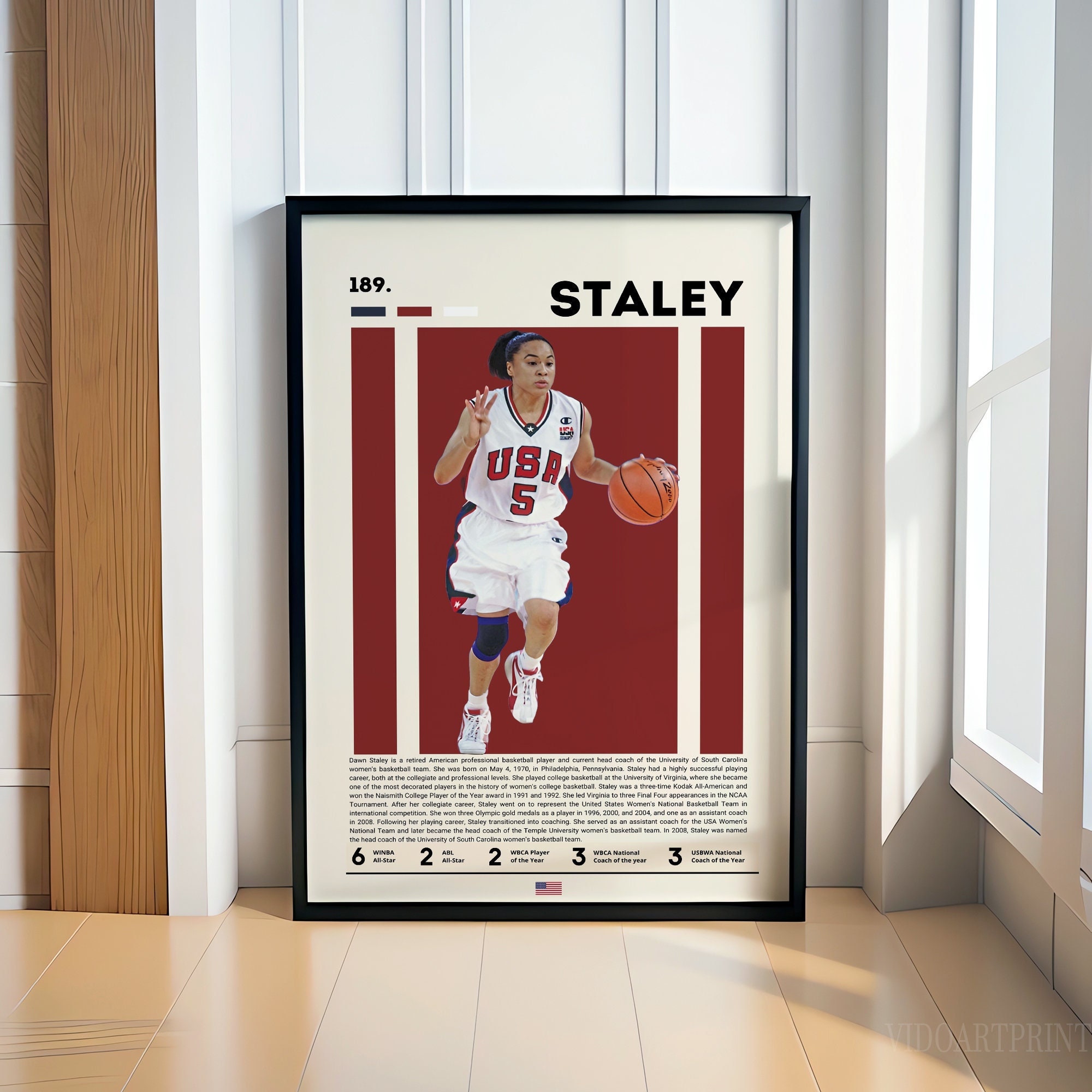 Dawn Staley Poster, Basketball Poster, Basketball Print, Motivational Poster, Fitness Poster
