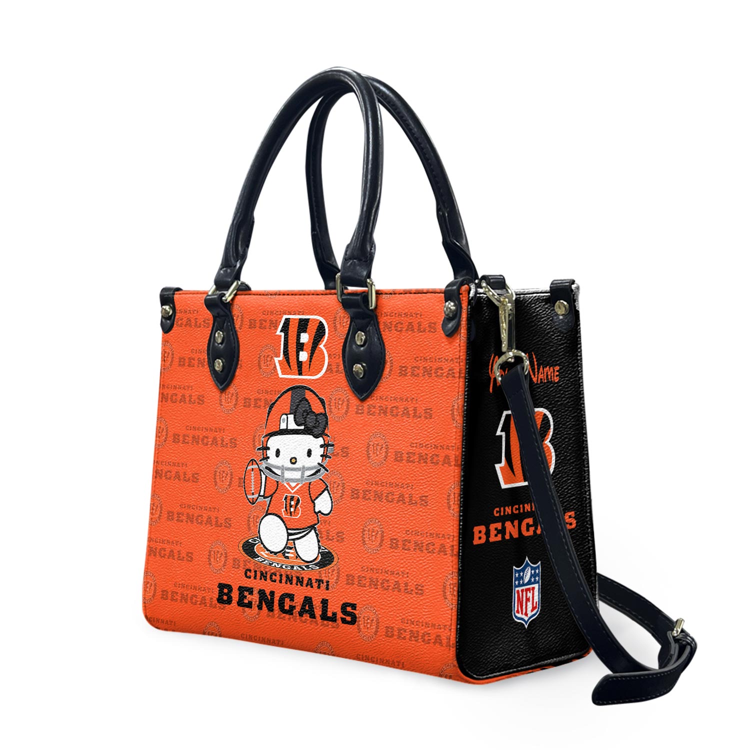 Cincinnati Football Team Bengalss Leather Handbag Gift