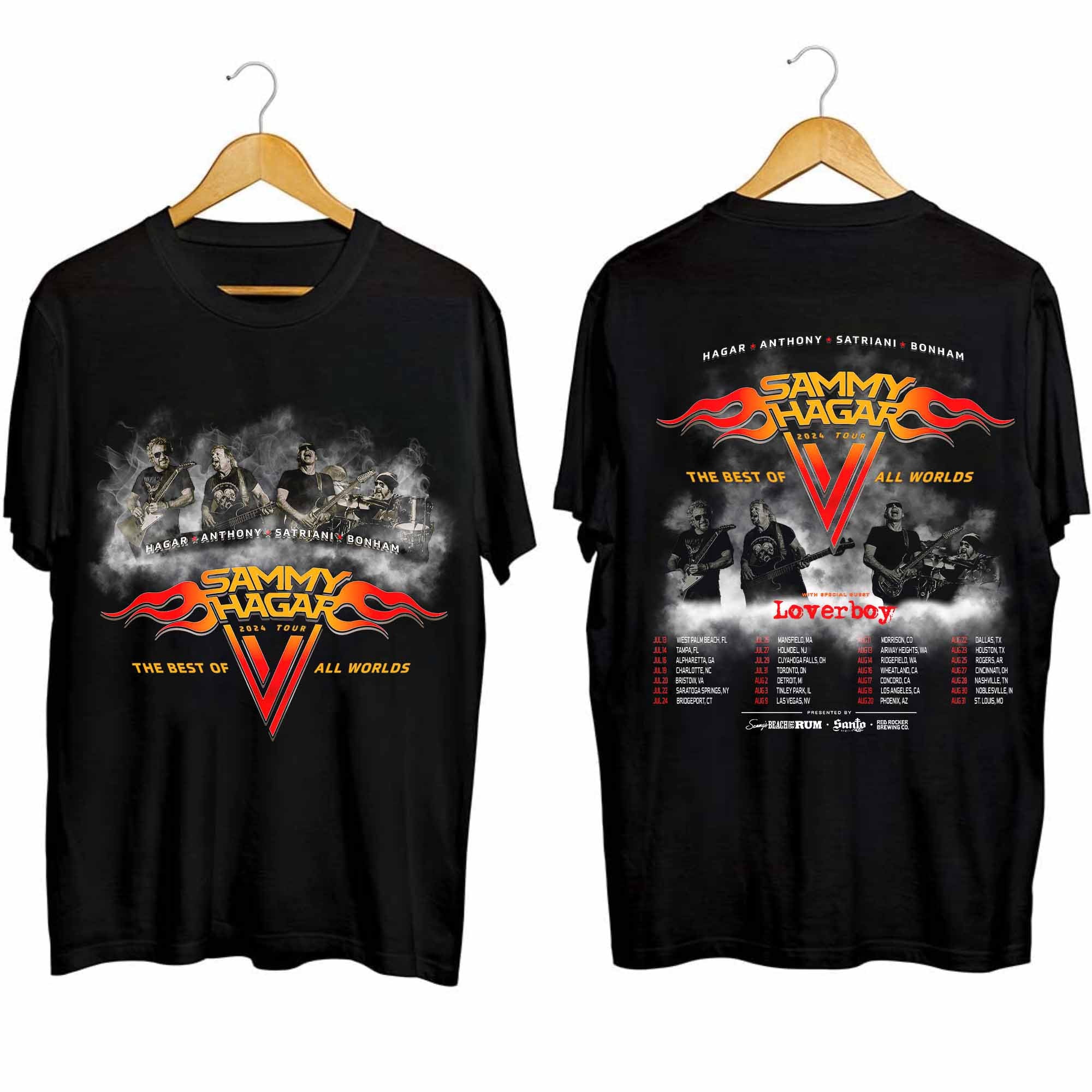 Sammy Hagar The Best of All Worlds 2024 Tour Shirt, Sammy Hagar Fan Shirt