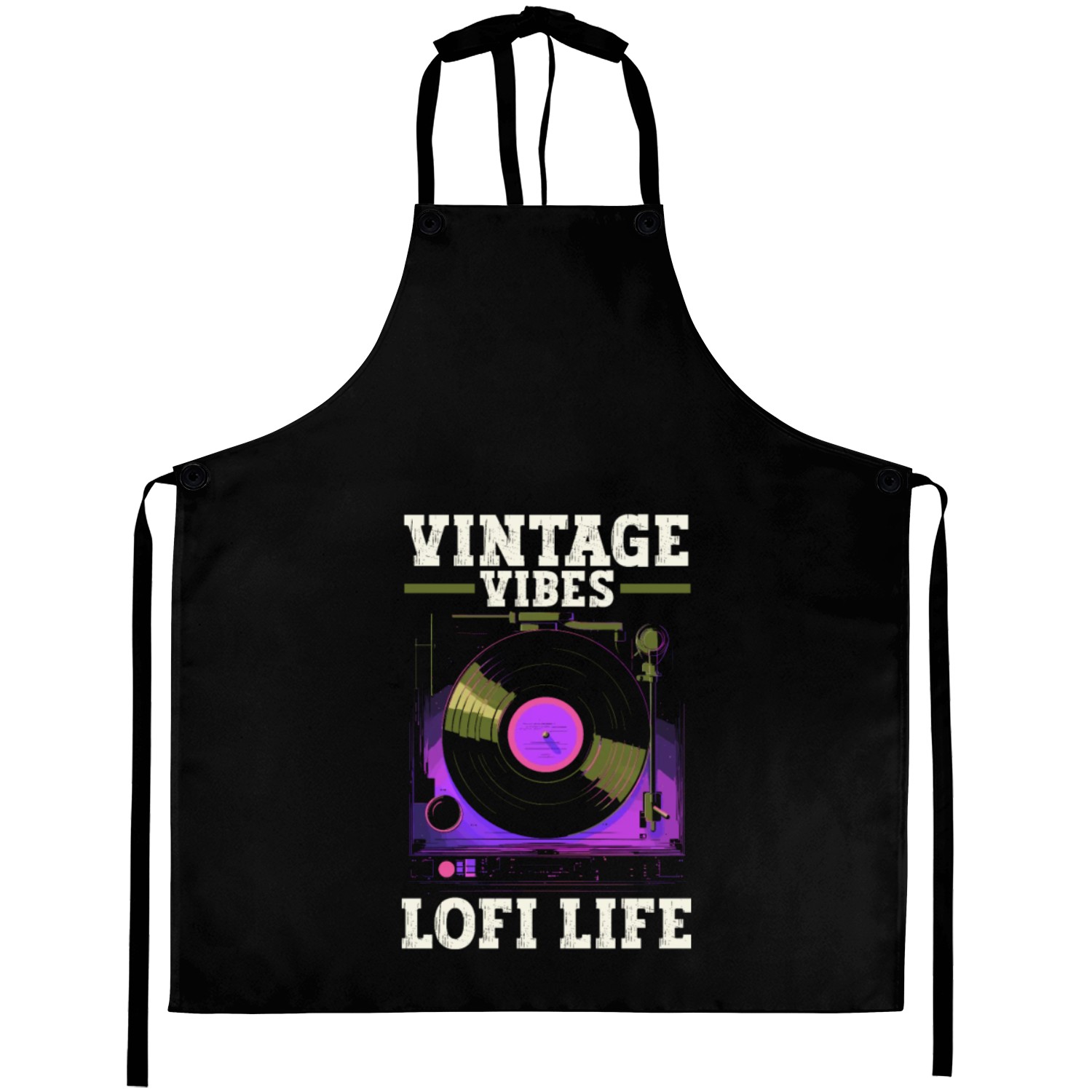 Lofi Music Lover Low Fidelity Japanese Aesthetic Aprons