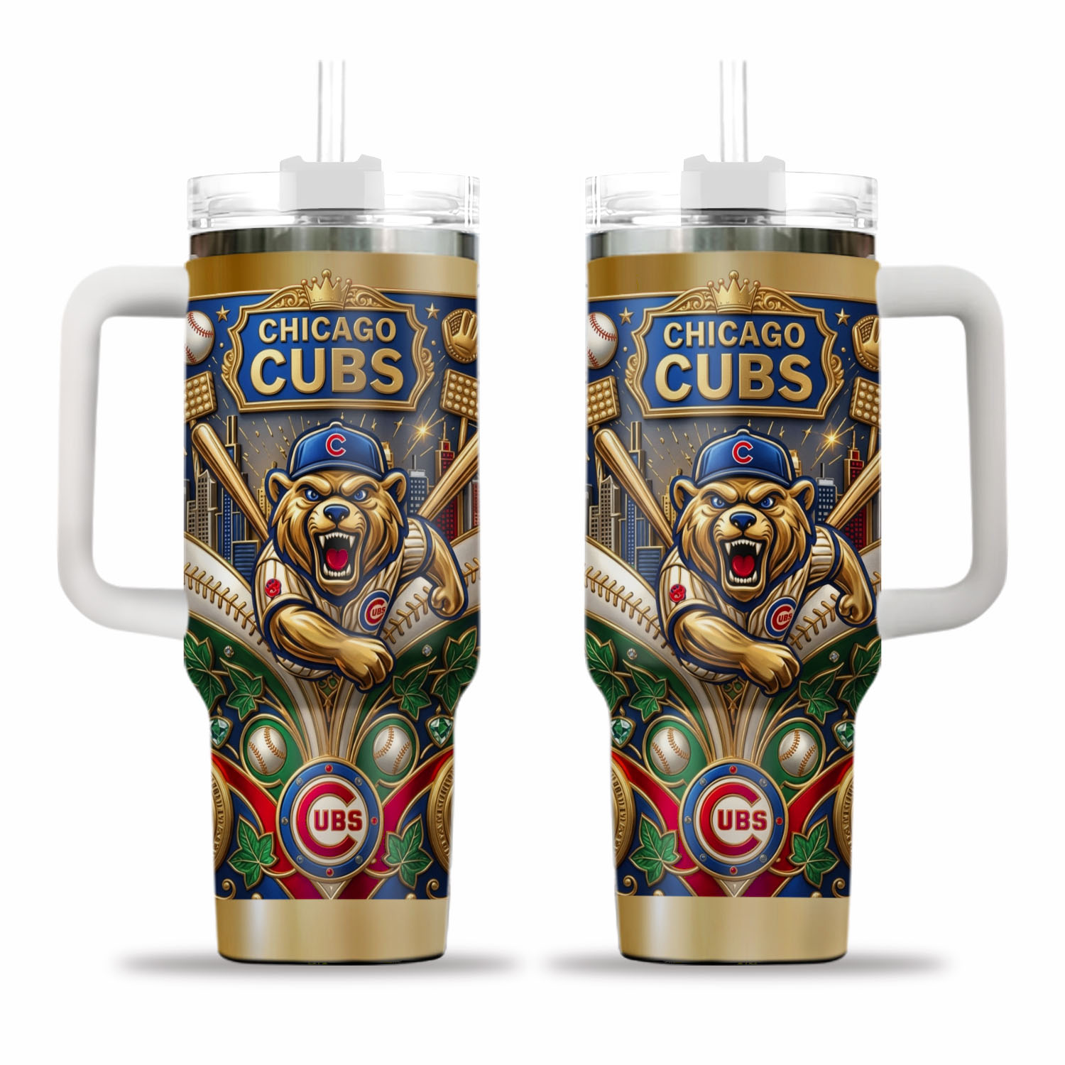 Chicago Cubs World Series Champions Commemorative Tumbler With Handle