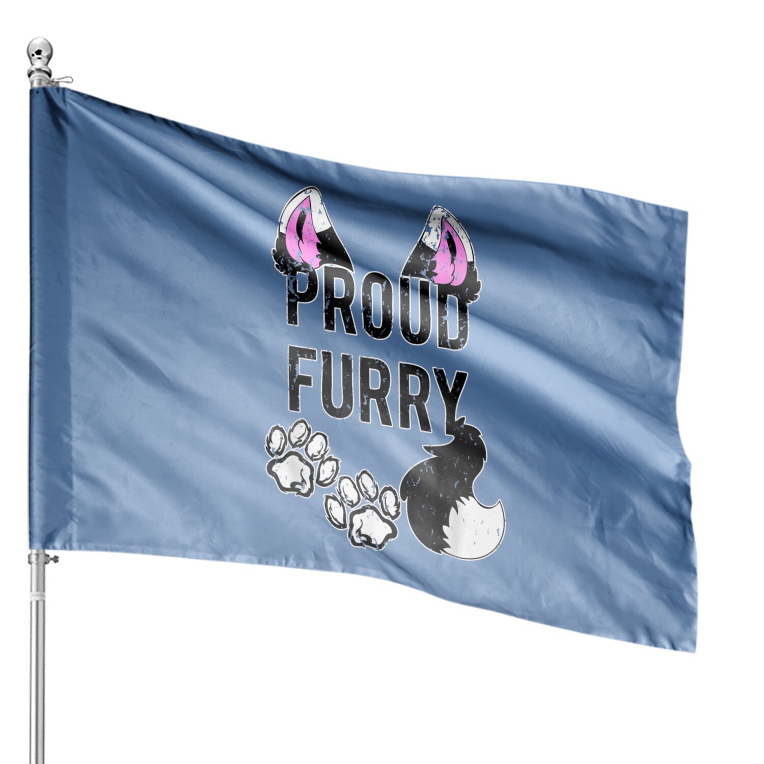 Proud Furry Furries Tail and Ears Cosplay House Flags