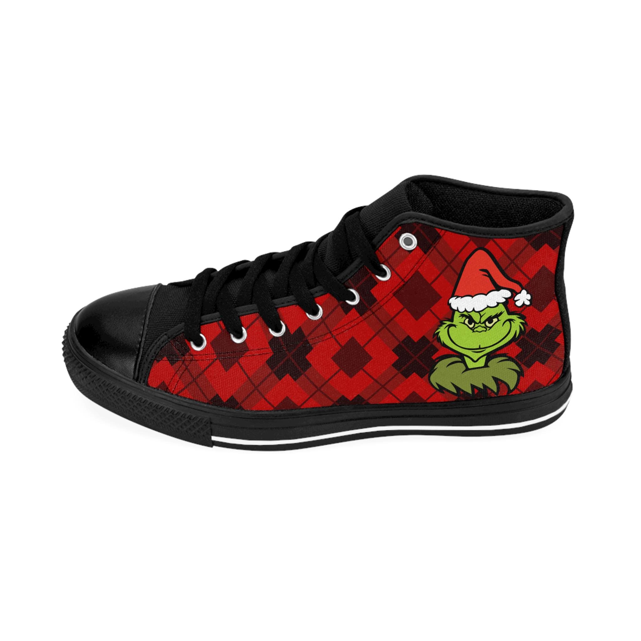 Women's Classic Plaid Sneakers, The funny character, Christmas