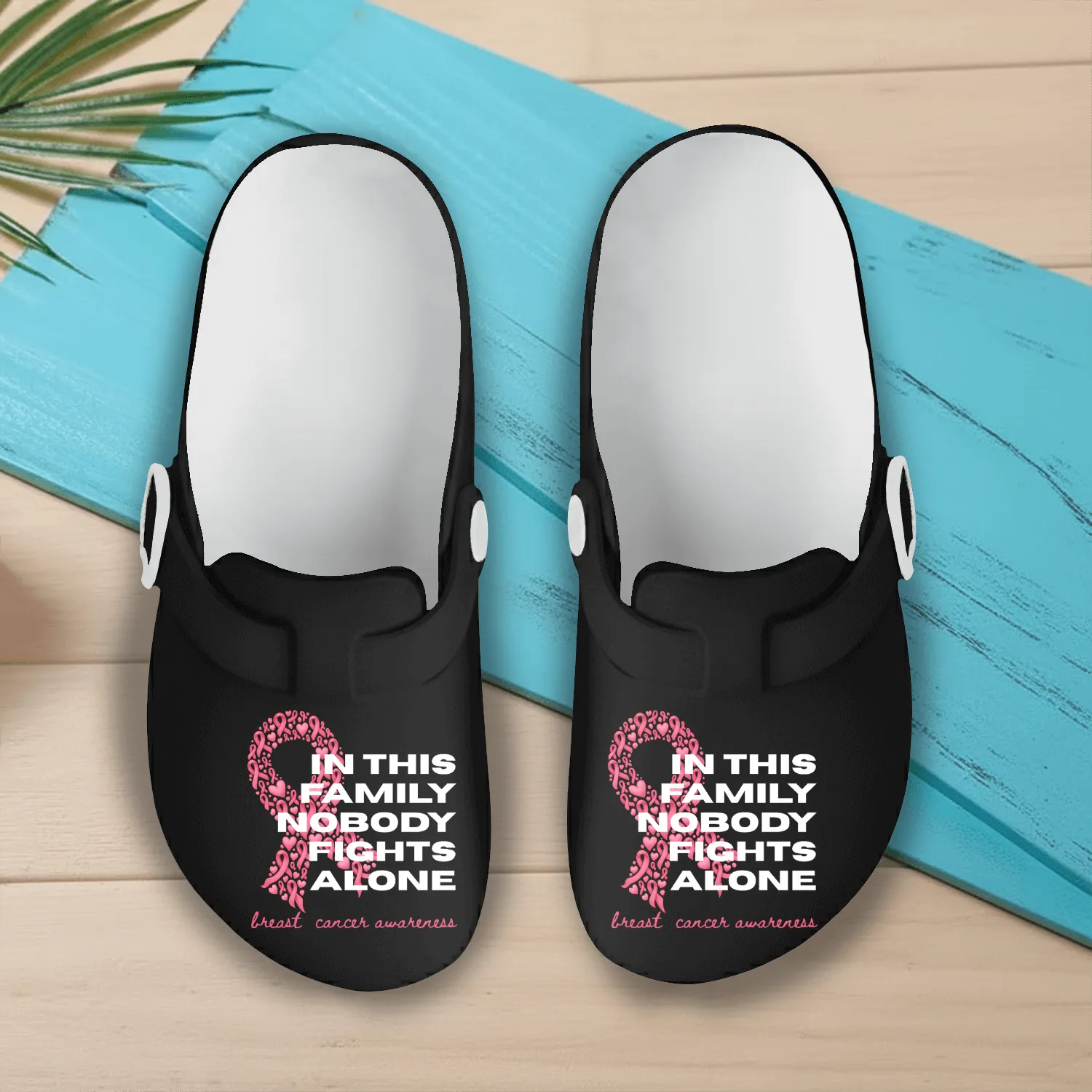 Breast Cancer Awareness Ribbon Slip On Clogs – Pink Ribbon