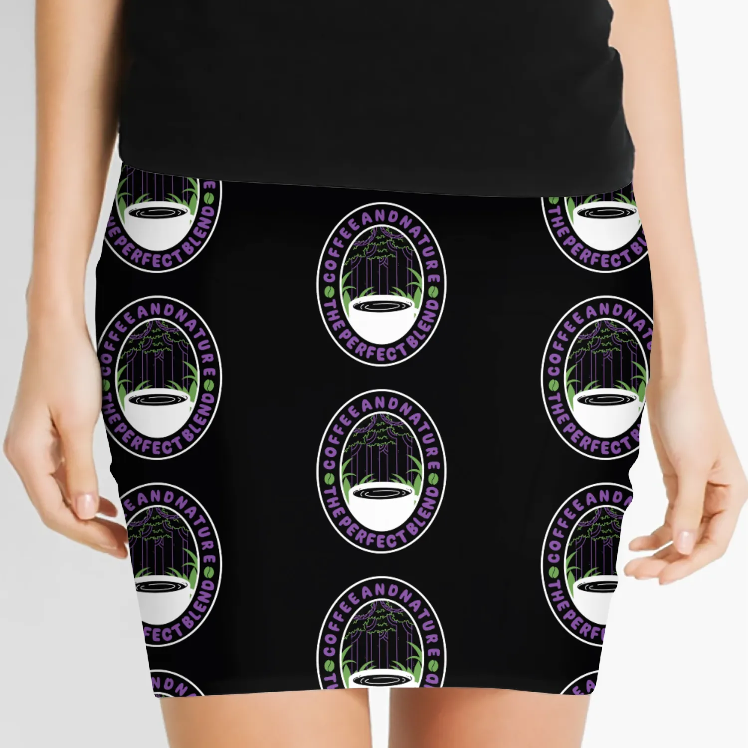Coffee and Nature Women's Mini Skirts