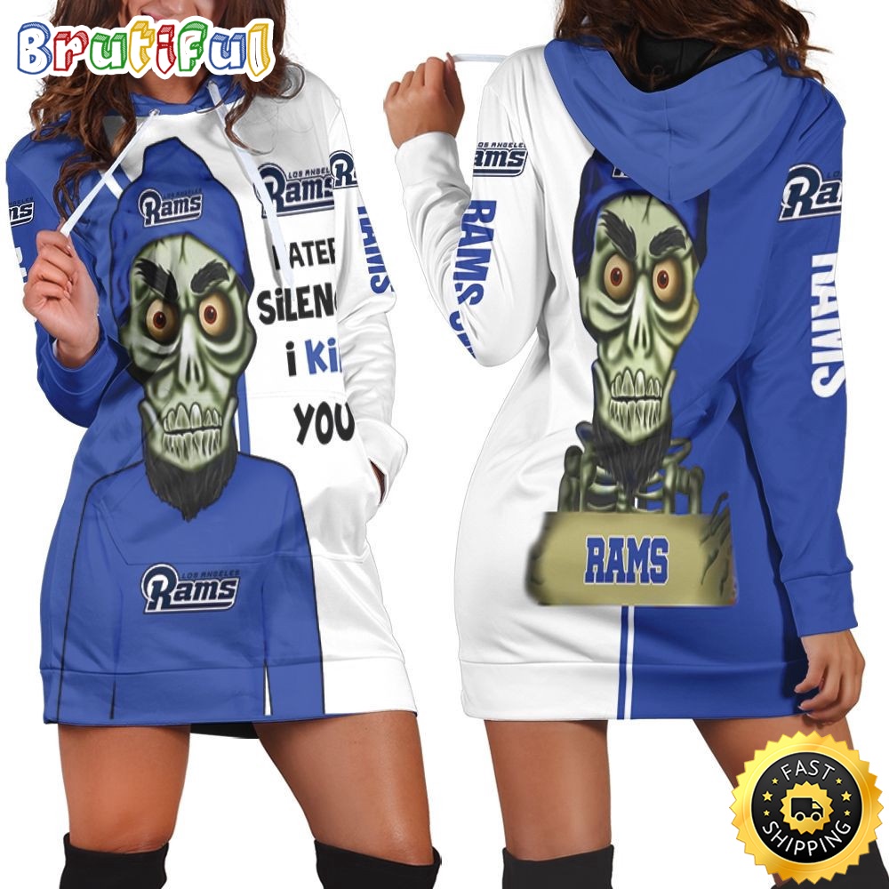 football Los Angeles Rams Hoodie Dress Haters I Kill You Print 3D Hoodie Women For Fans