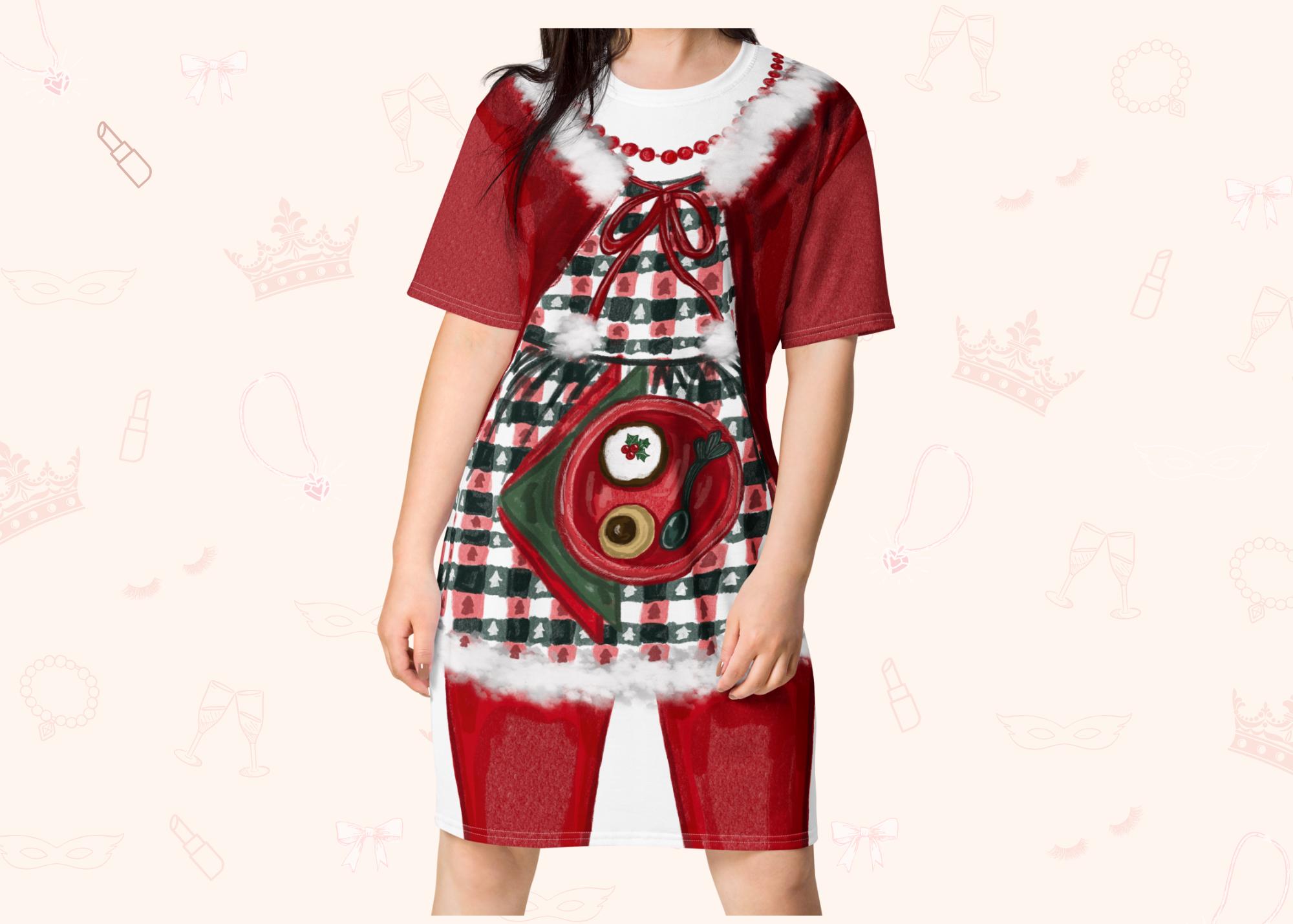Cindy Lou Who T-Shirt Dress | Easy Costume, Fun Loungewear, Unique Gift