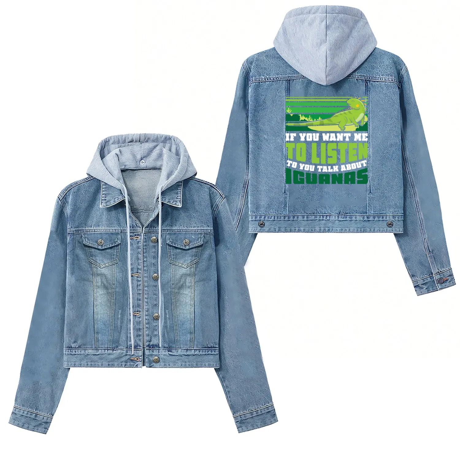 Iguanas is my Valentine Women's Denim Jackets