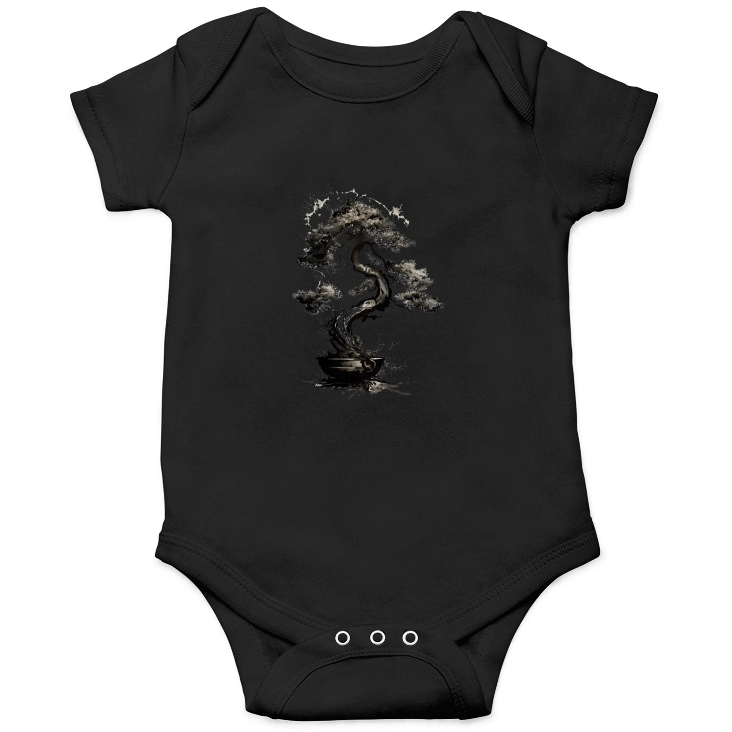 Bonsai Tree Japanese art Sumie painting Onesies