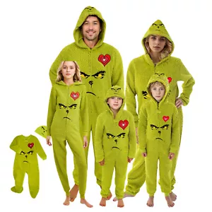 Funny Character Hooded Jumpsuit | Christmas Pajama Outfits | Family Matching Pajamas