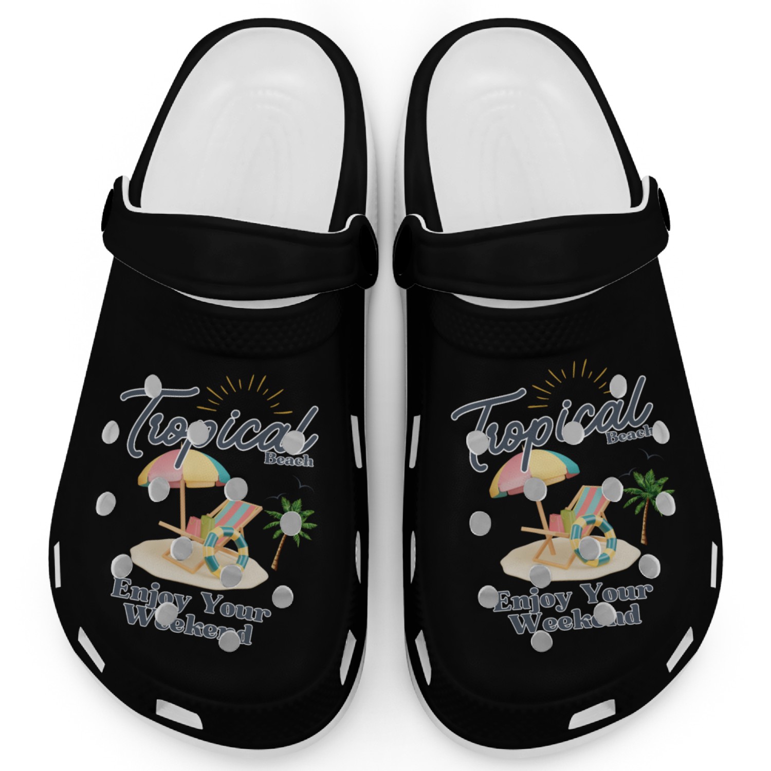 Tropical Beach Weekend Vibes - Relax in Style Clogs