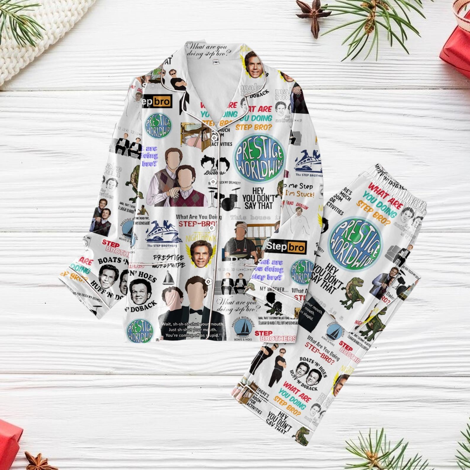 Step Brothers Movie Pajamas, Step Brothers Xmas Pajamas, Christmas Movie Holiday Pajamas, Brennan and Dale Family Pajamas, Comedy Gift