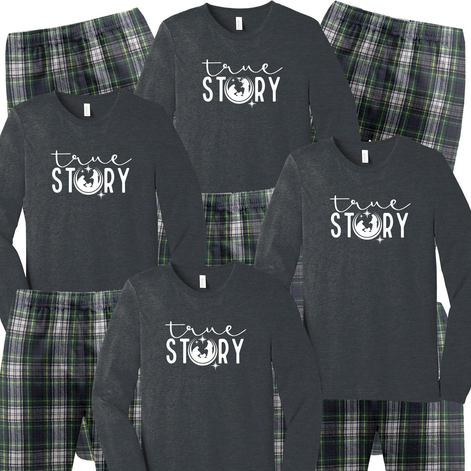 True Story Christmas Family Pajamas, Jesus Christ Matching Pajamas, Merry Christmas Matching Family Pajamas, Christmas Gift, Family Matching Sleepwear