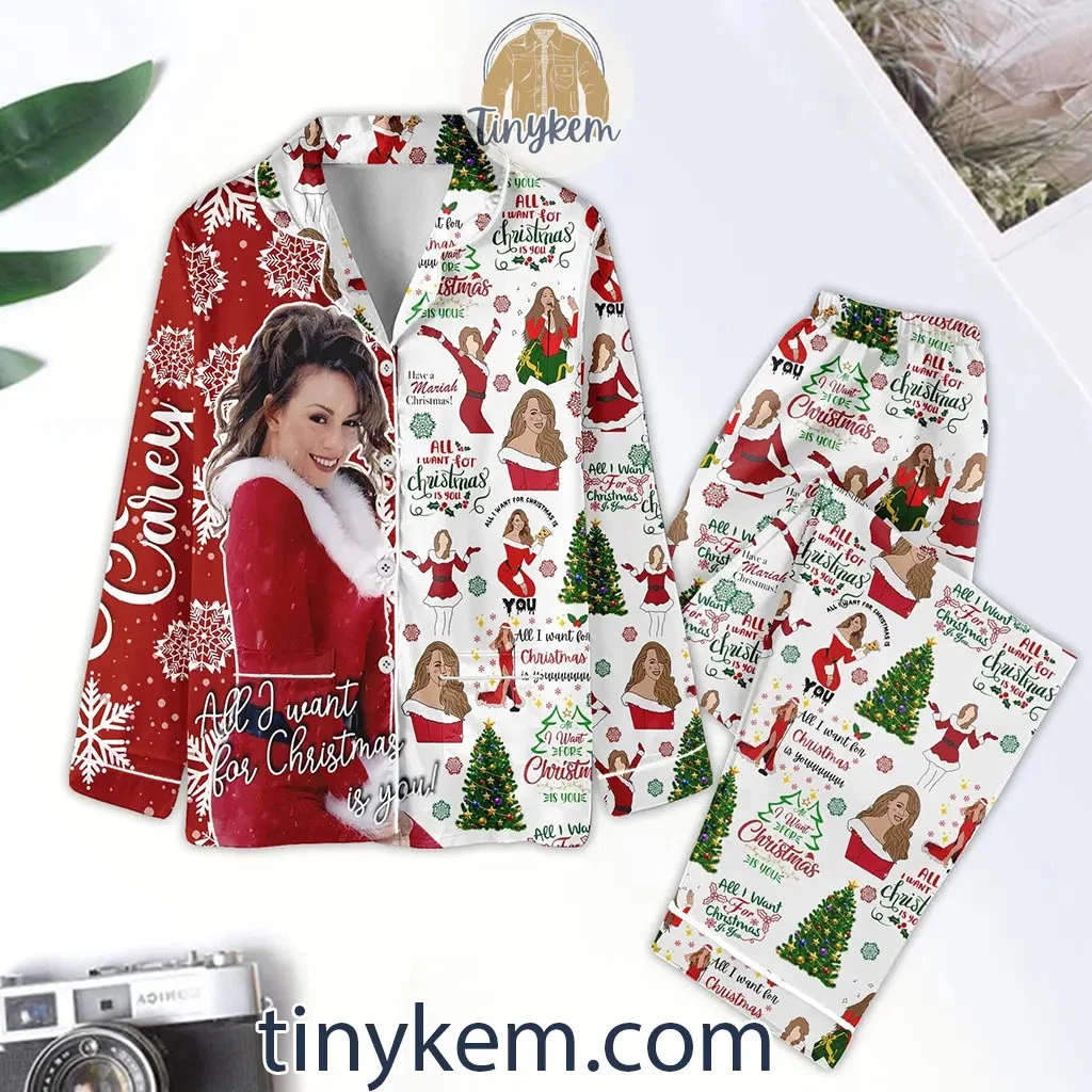 Mariah Carey Merry Christmas Holiday Pajamas Set: All I Want For Christmas Is You