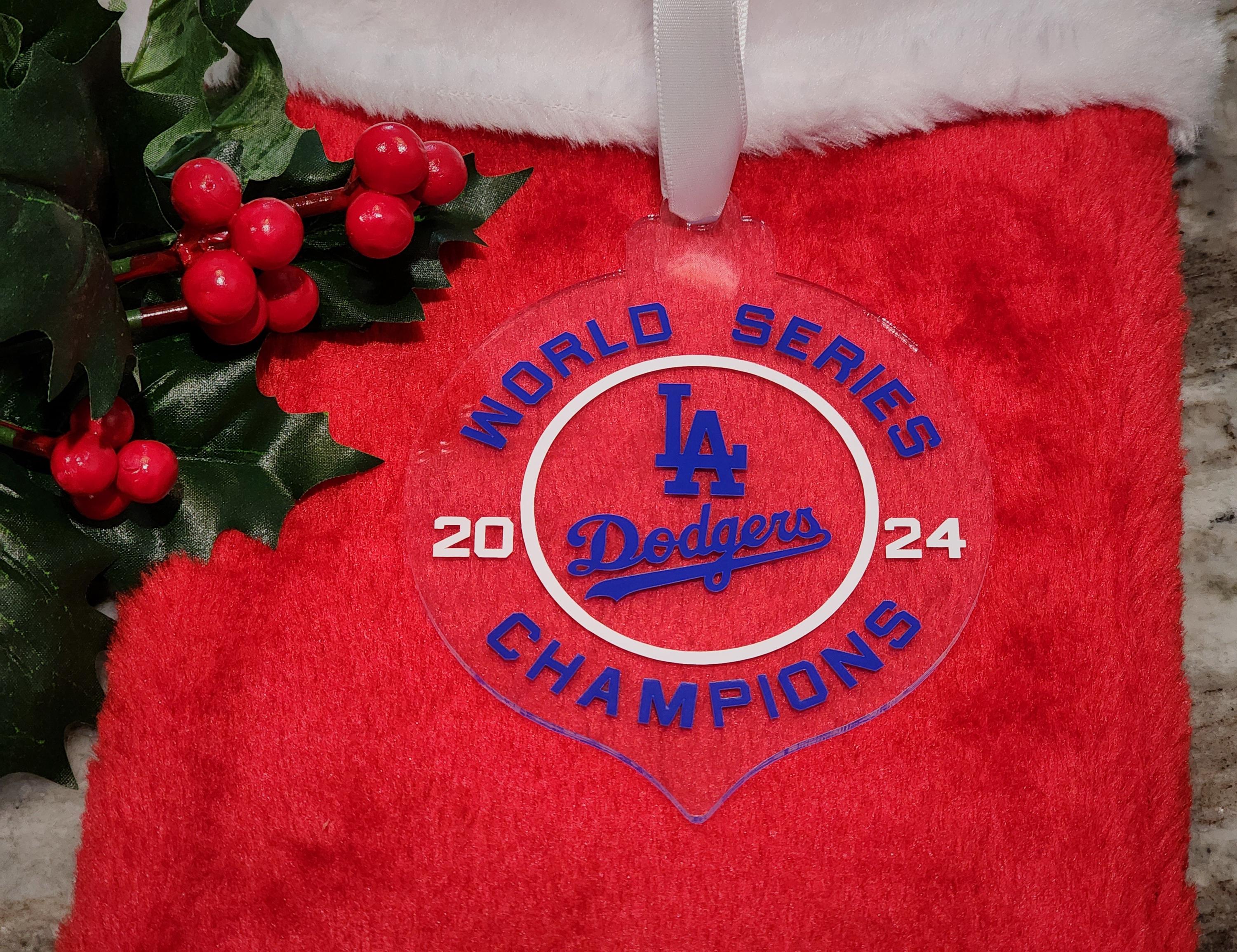 LA Dodgers 2024 World Series Champions acrylic ornament