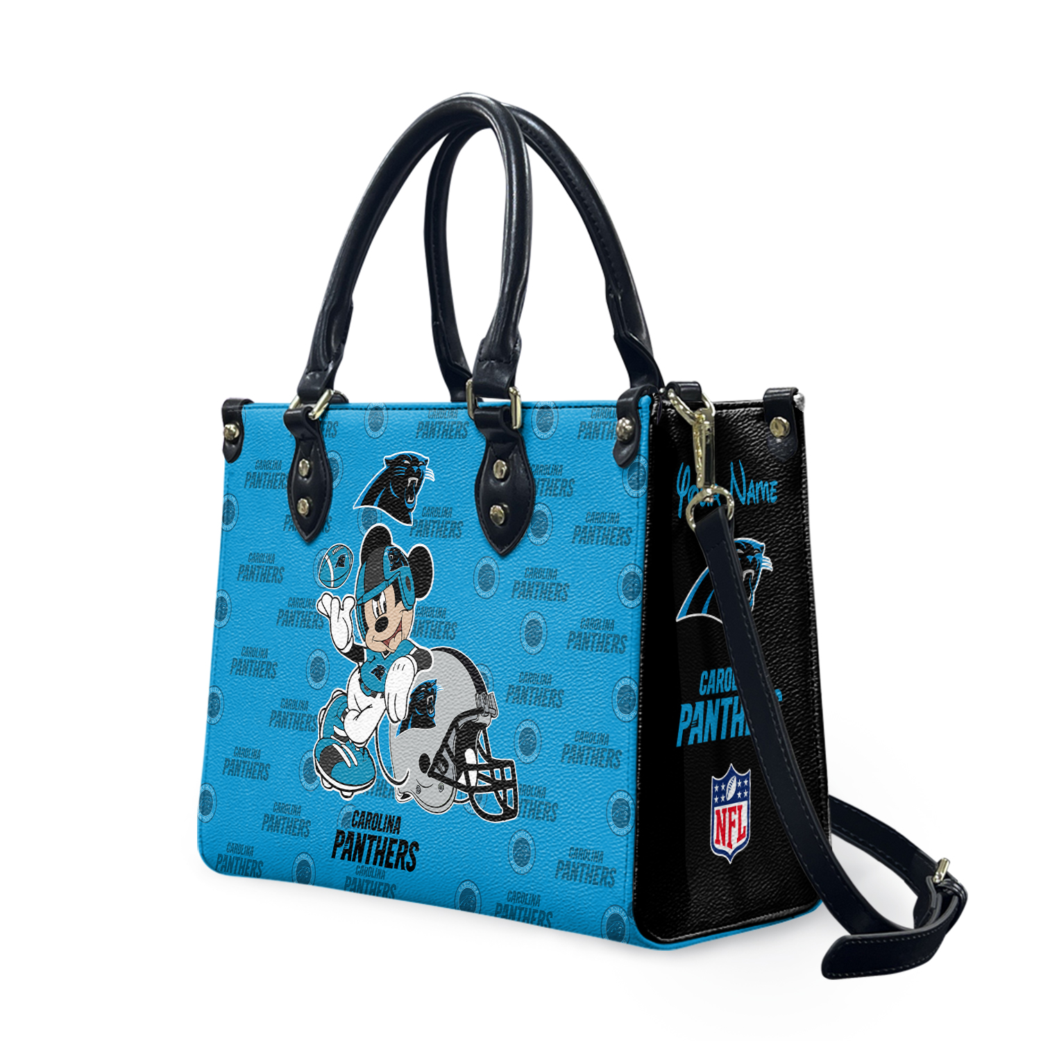 Personalized Carolina Football Team Pantherss Leather Handbag Lovers Gift