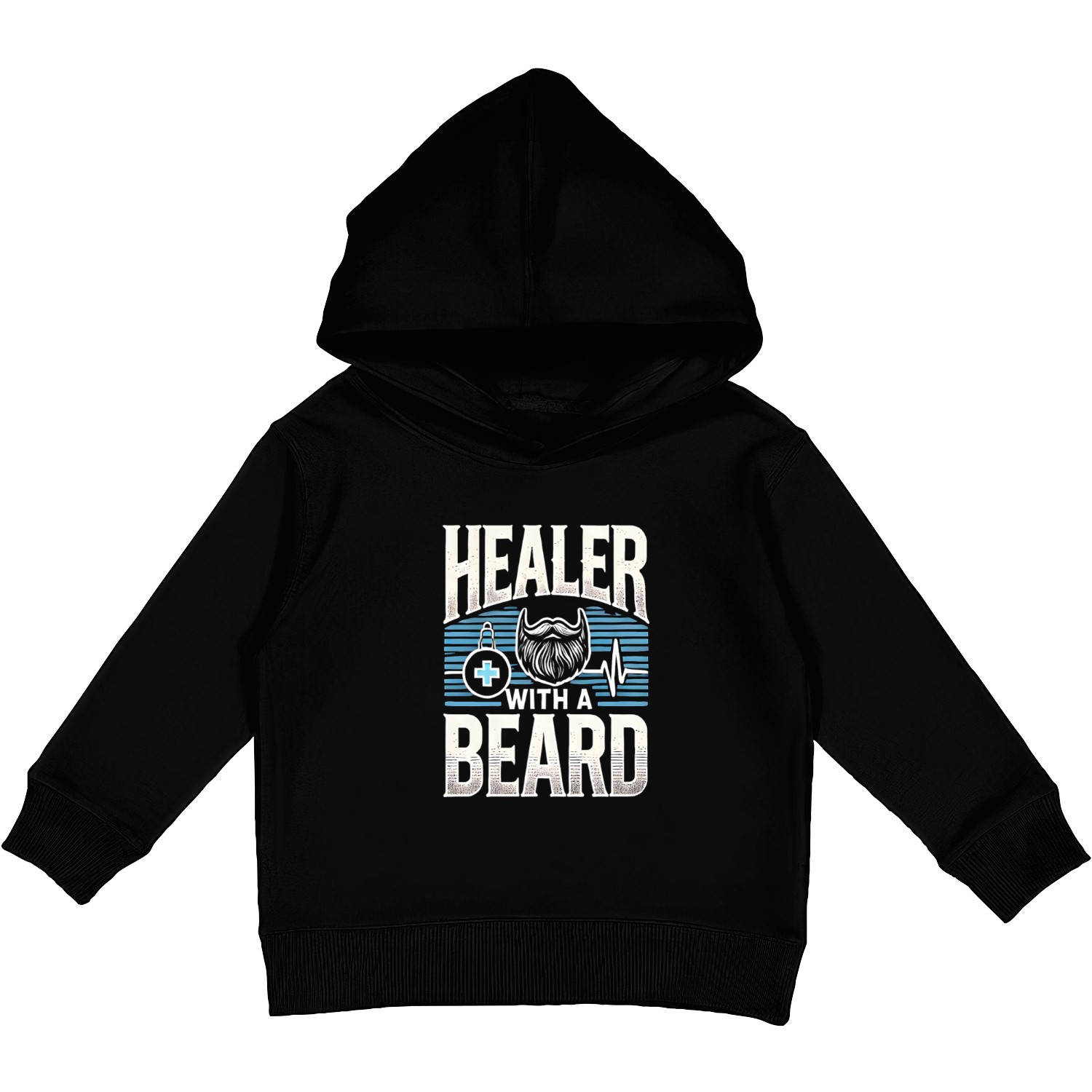 Healer With A Beard Kids Pullover Hoodies
