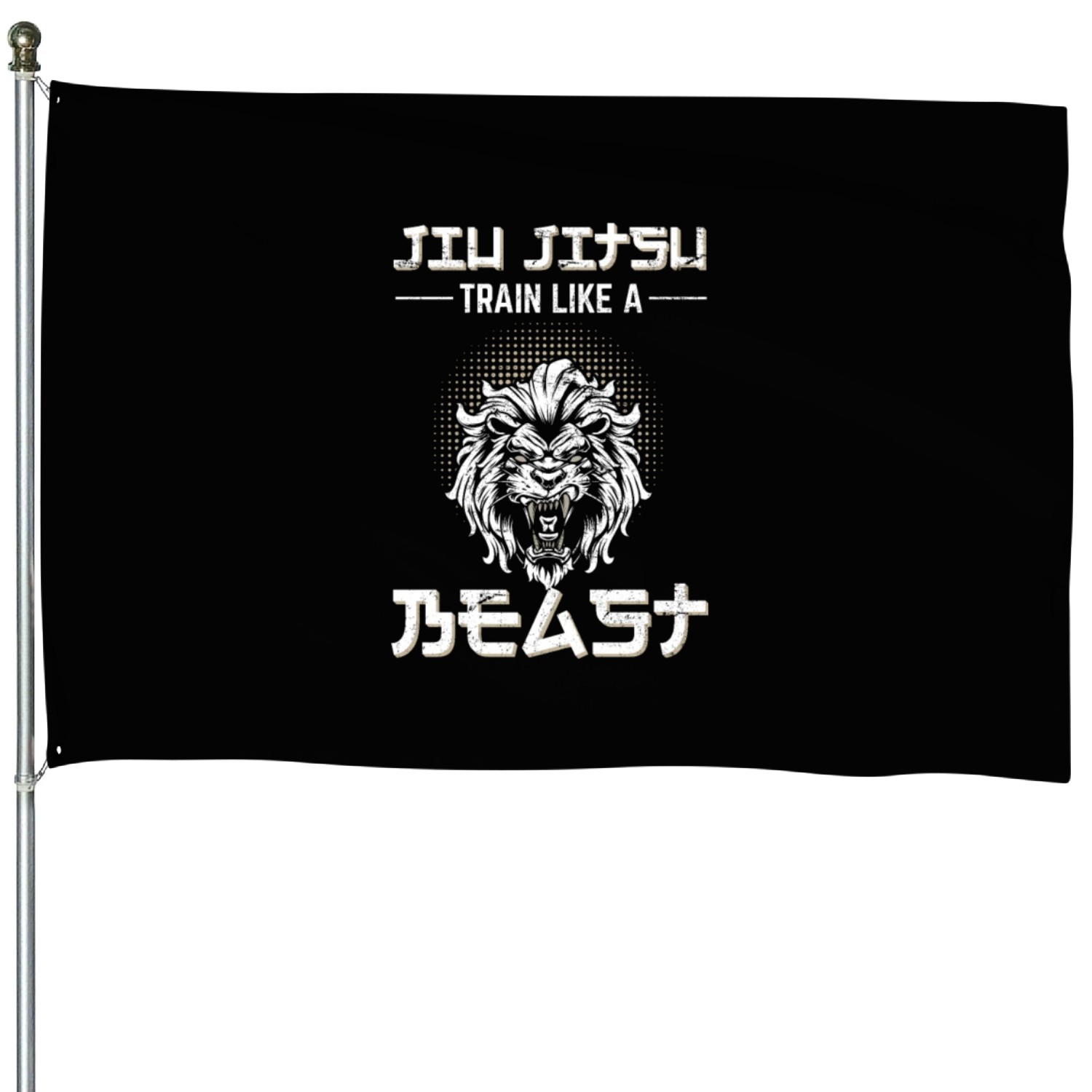 Train like a Beast Jiu Jitsu BJJ Grappling MMA Tra House Flags