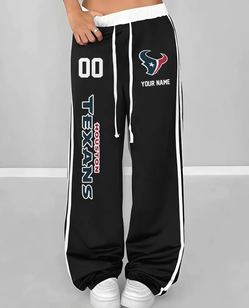 Houston Texans Personalized Wide Leg Lounge Pants