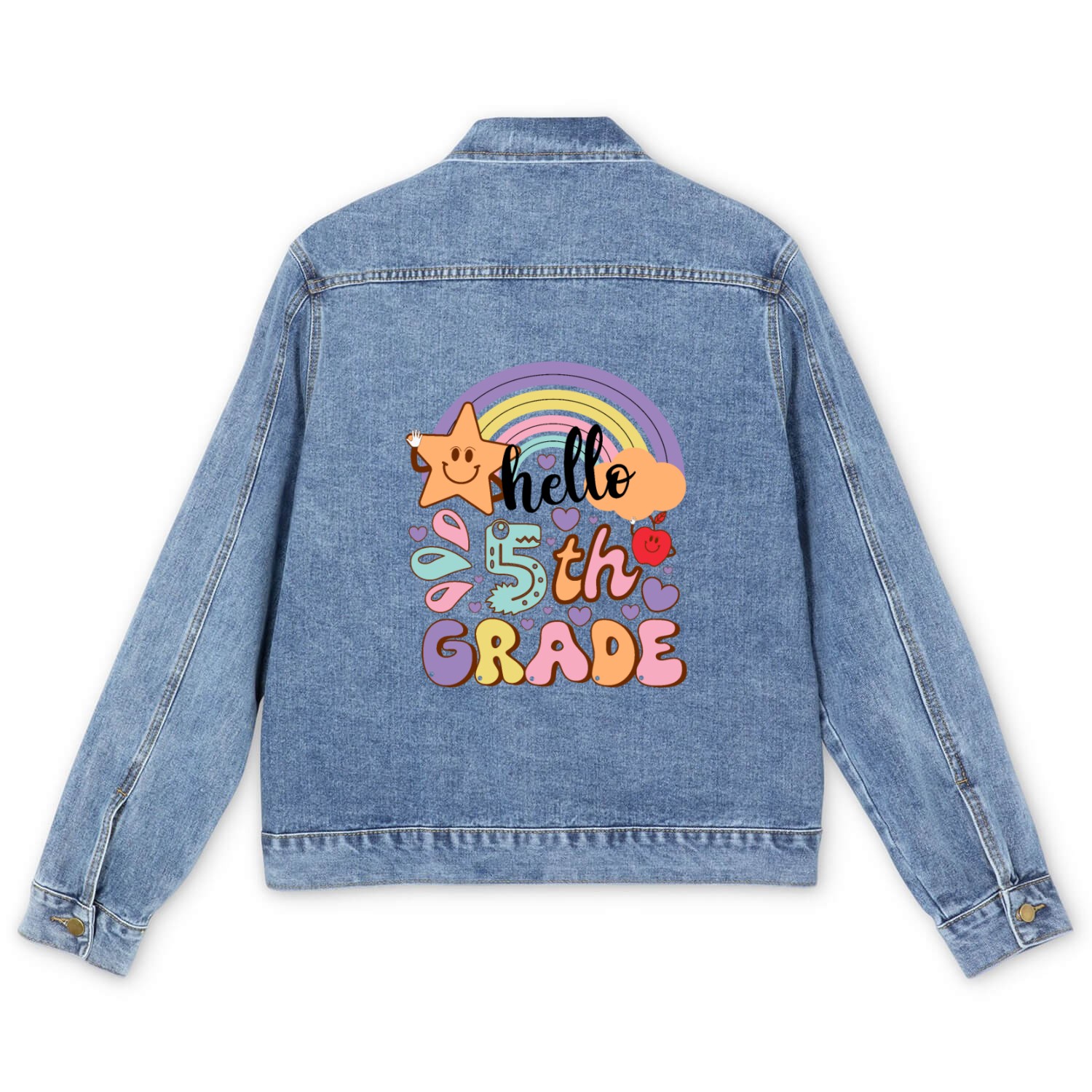 Hello 5th grade Men's Denim Jackets