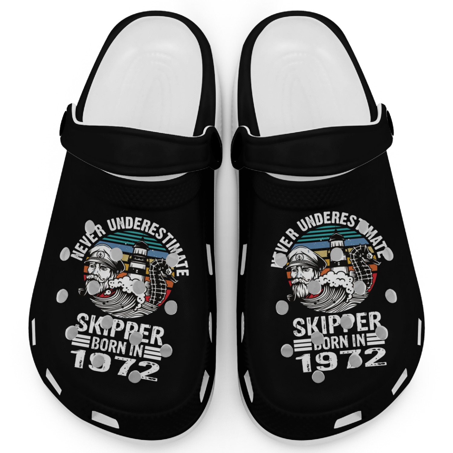 Never Underestimate Skipper Born In 1972 Clogs