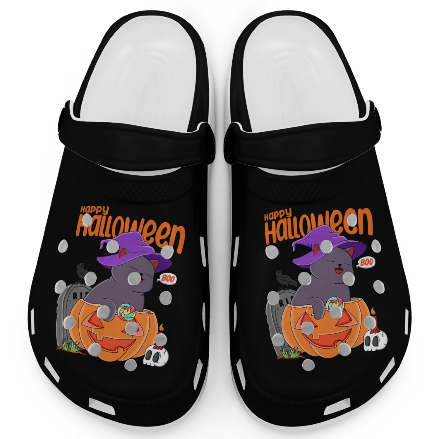 Cat Halloween Clogs