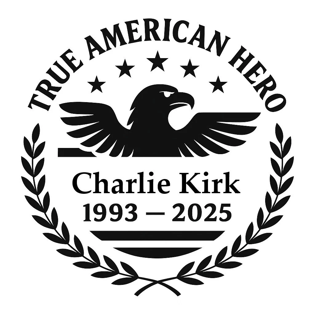 Charlie Kirk True American Hero Patriot Vinyl Sticker