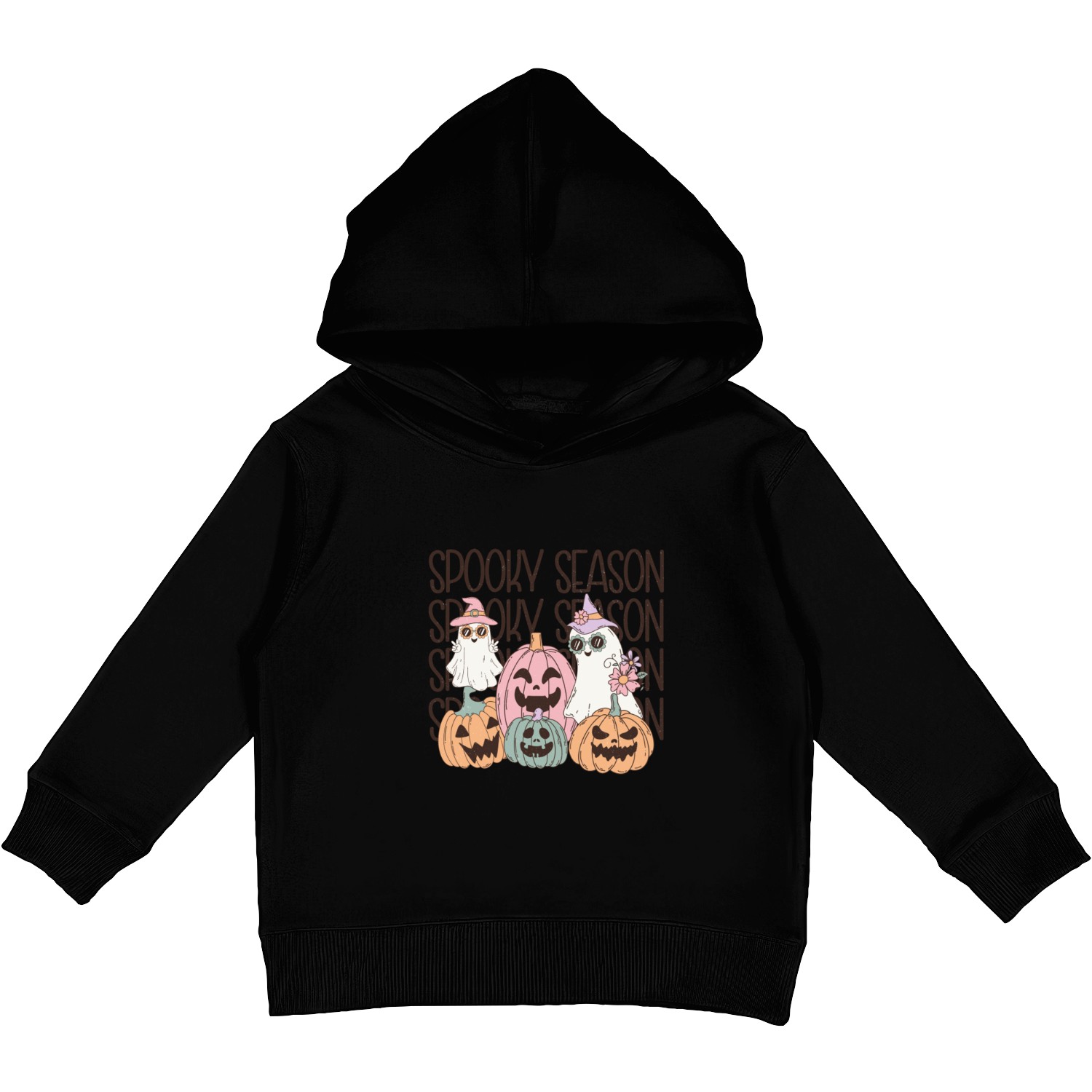 Spooky Season - Embrace the Chills Kids Pullover Hoodies