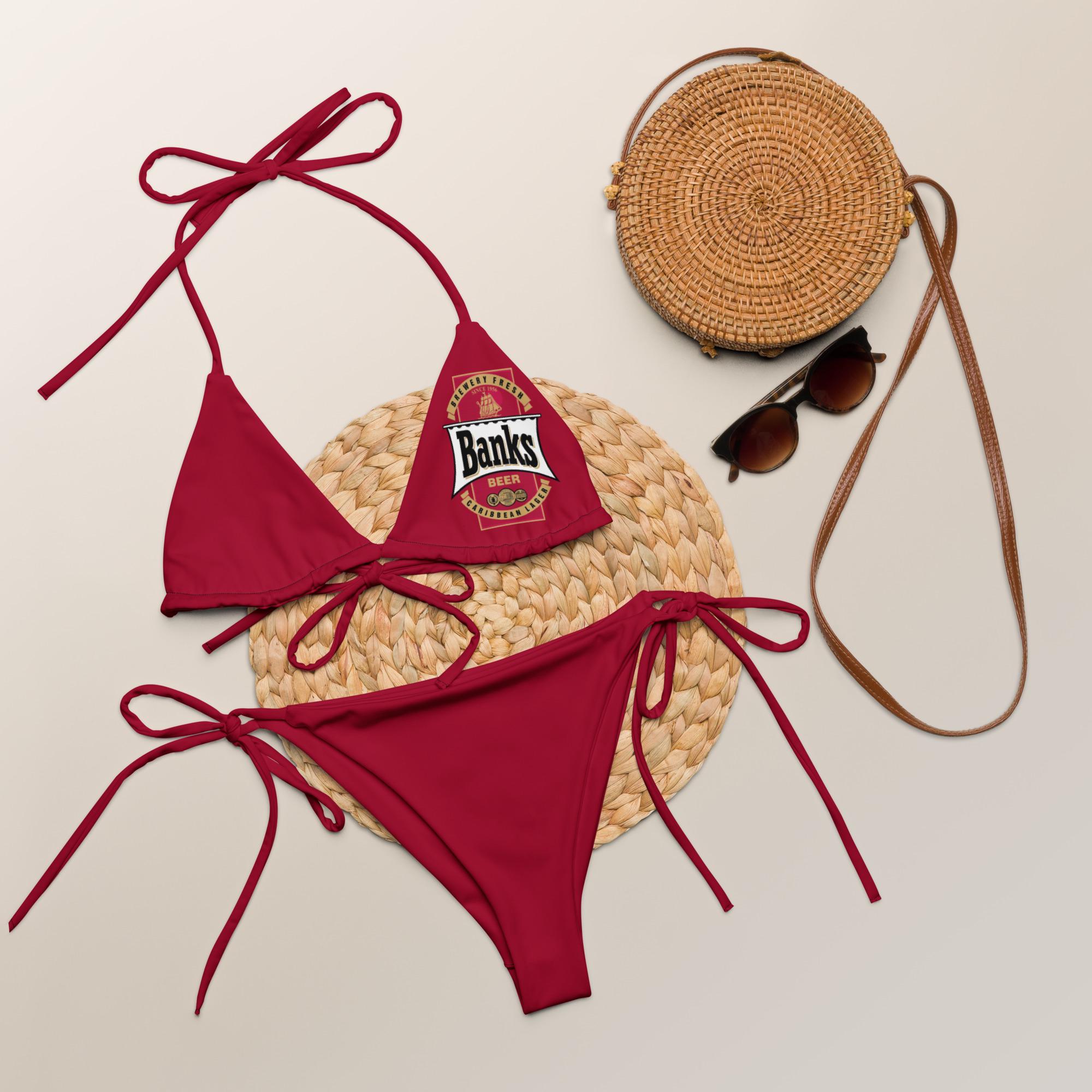 Banks Beer Logo String Bikini: Bajan Swimwear, Beer Lover Gift
