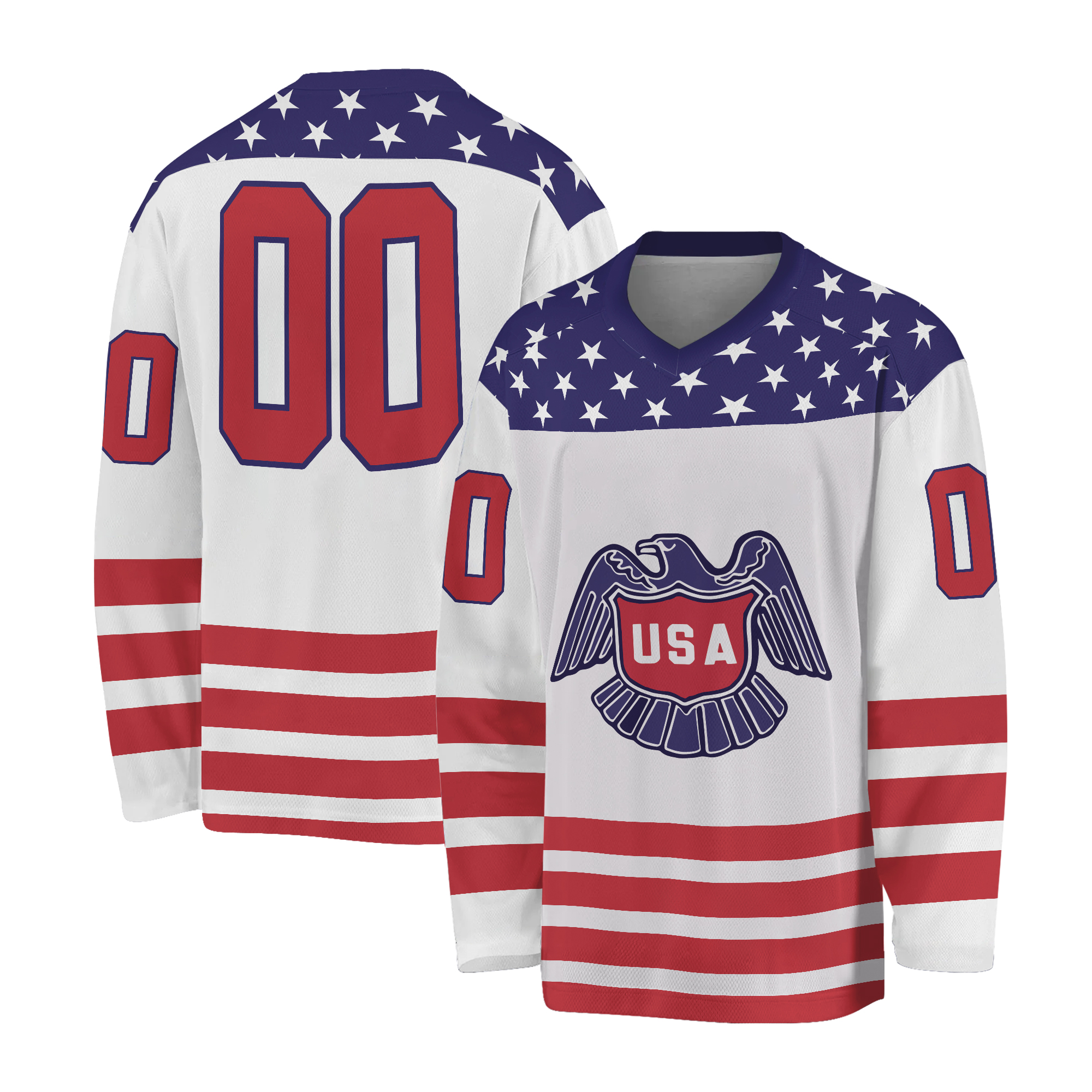 Team USA Retro 90s Ice Hockey Jersey - 2025 Four Nations Face Off