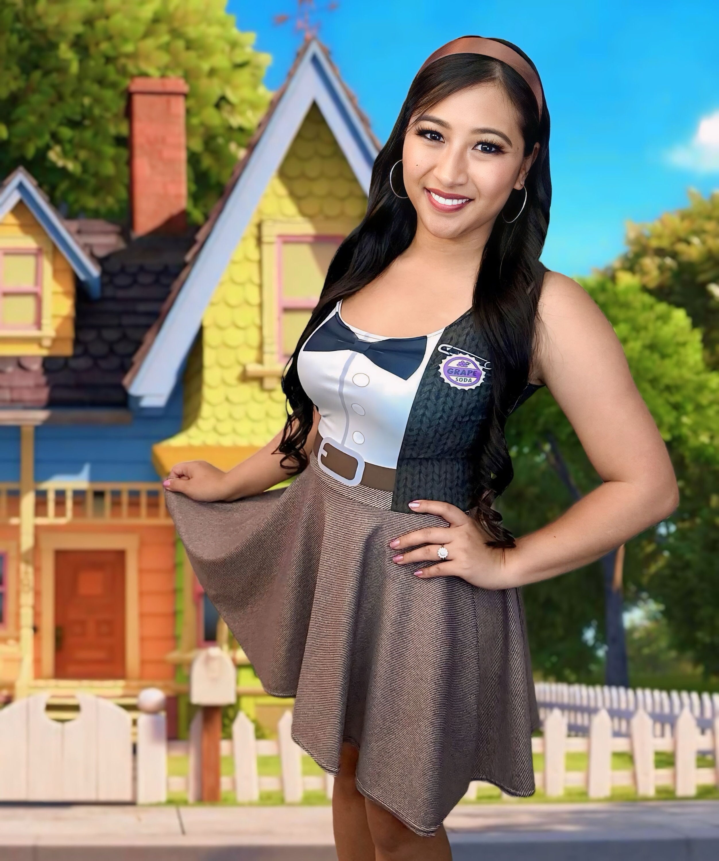 Up and Away: Old Balloon House Man Skater Dress