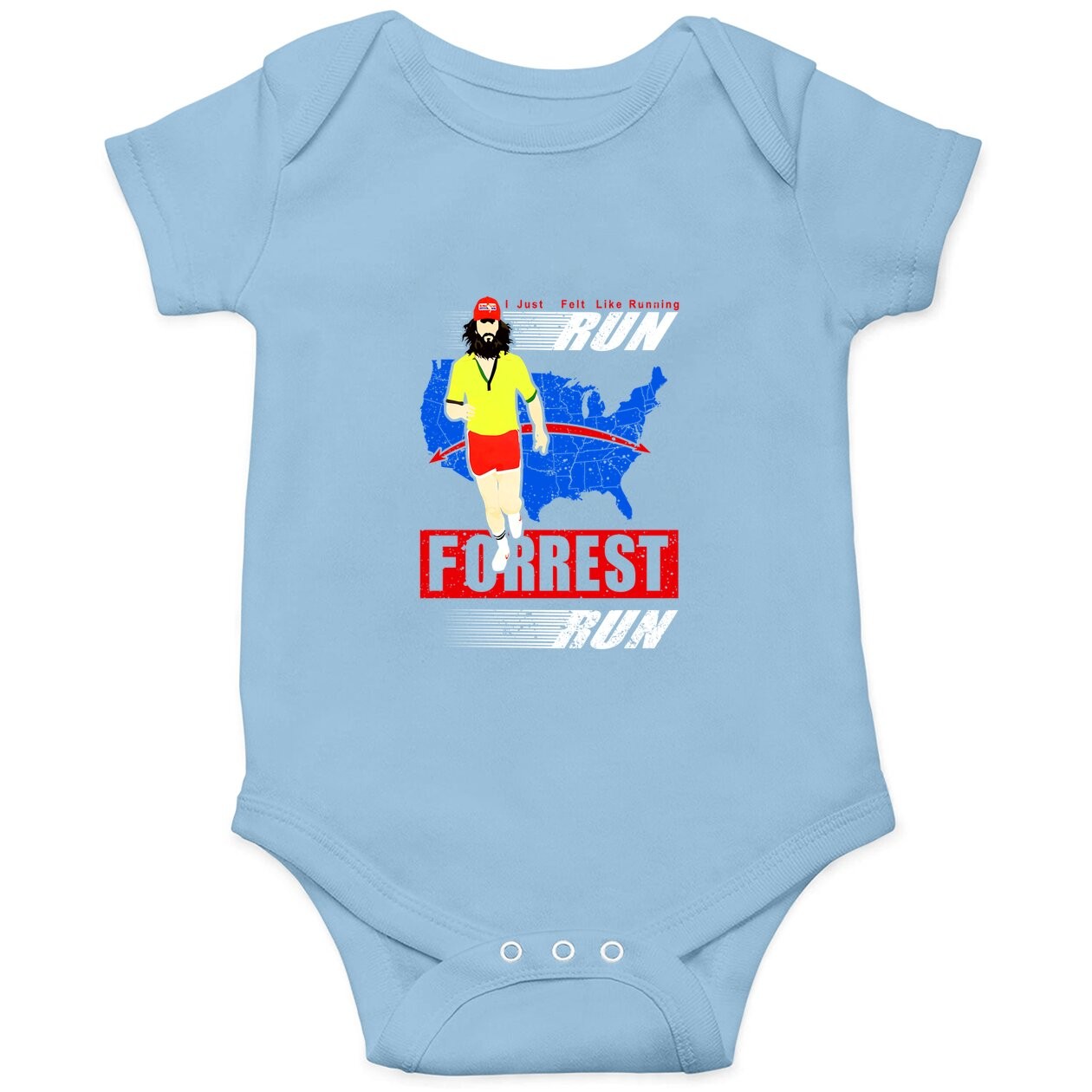 Forrest Gump Run Forrest Run Tom Hanks Baby Bodysuit