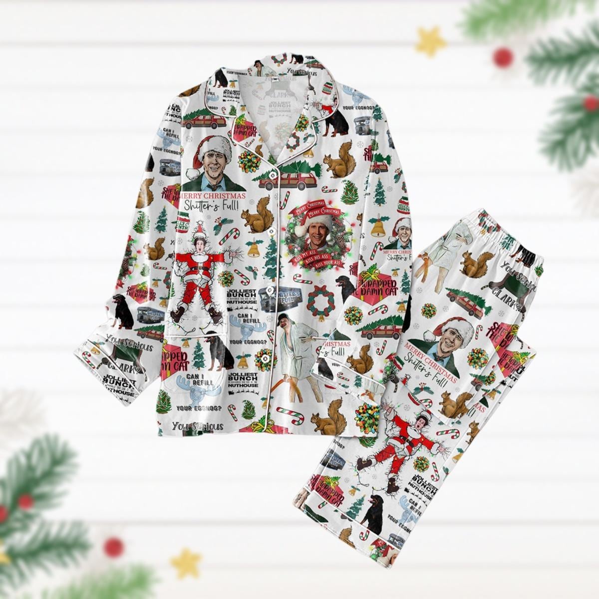 National Lampoon's Holiday Pajamas, Christmas Vacation Pjs, Clark Griswold Cousin Eddie Holiday Pajamas, Griswold Christmas Pajamas
