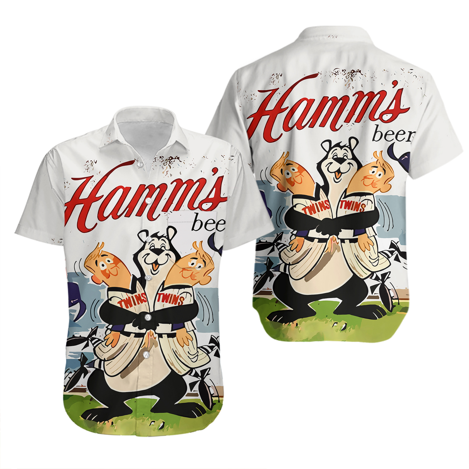 Hamms Beer Tropical Hawaiian Shirt Unisex