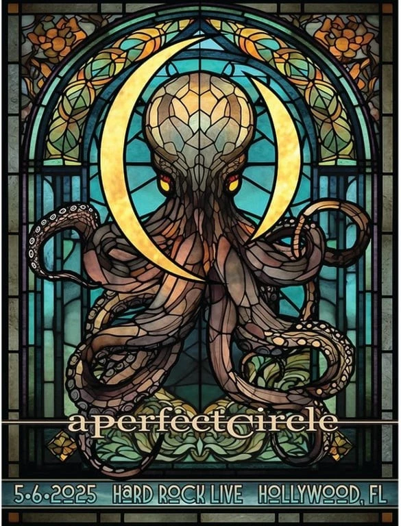 A Perfect Circle in Hollywood, FL on May 6 2025 Tour Poster High Print