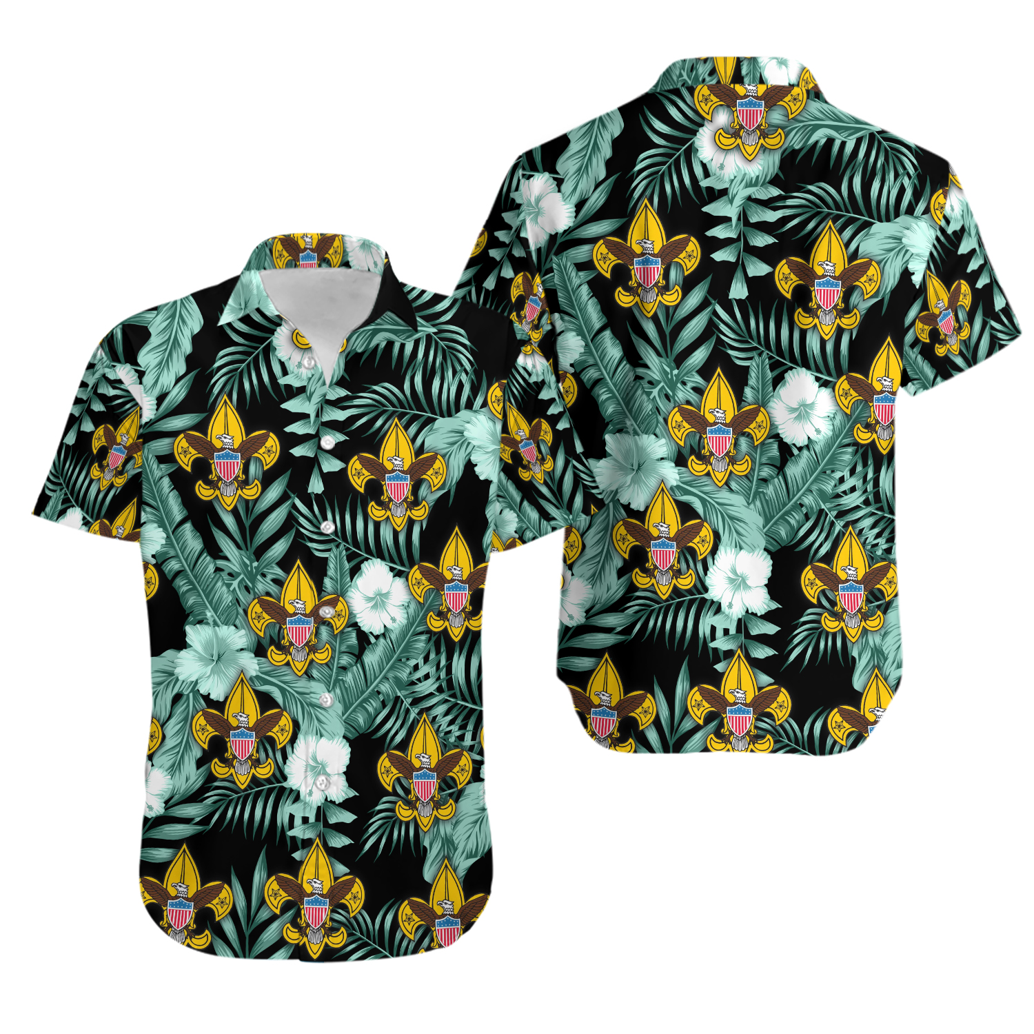 Boy Scout Casual Button Down Short Sleeves Father’s Day 3D HAWAII SHIRT
