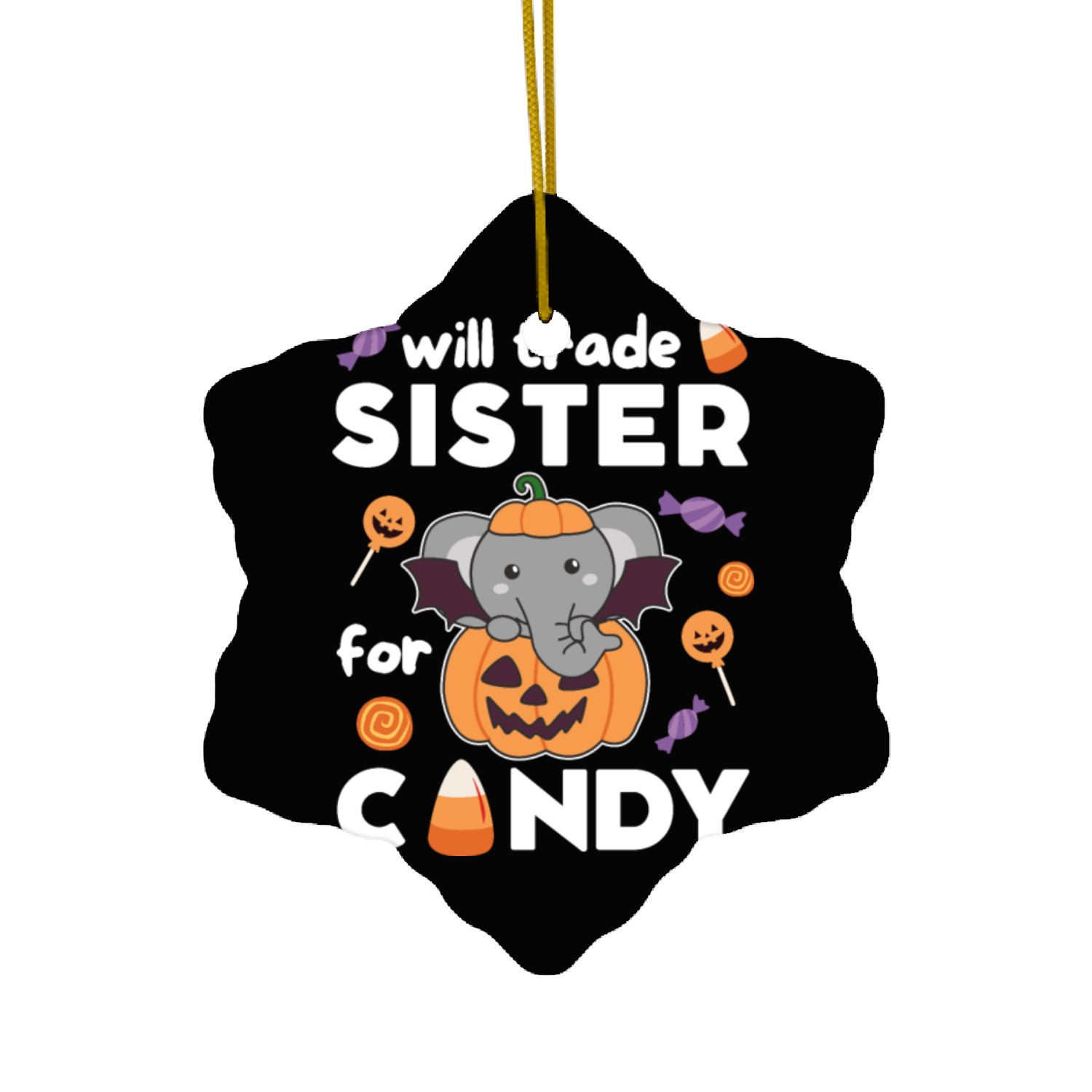 Elephant Halloween Trade Sister For Candy Ceramic Ornaments