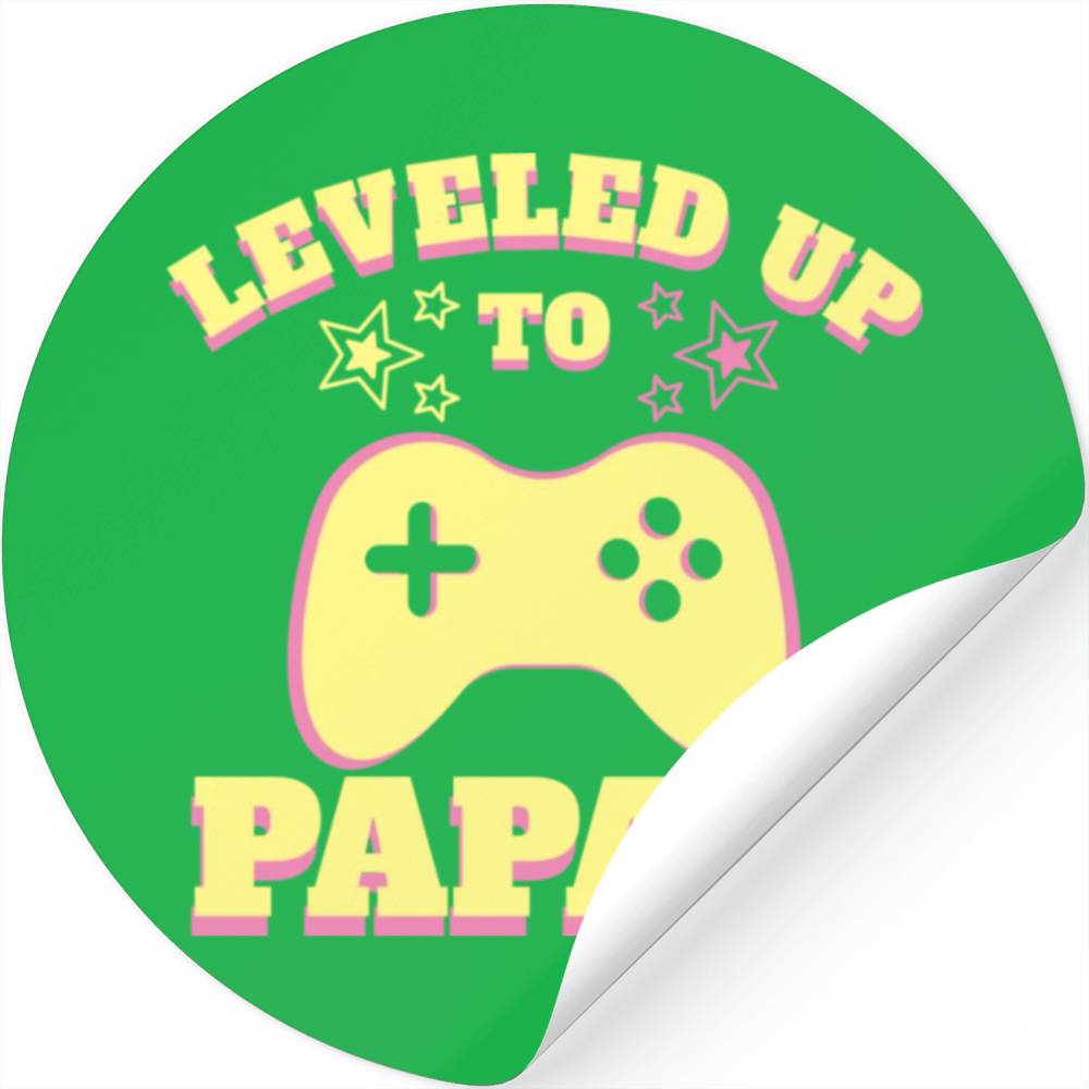 LEVELED UP TO PAPAW Stickers