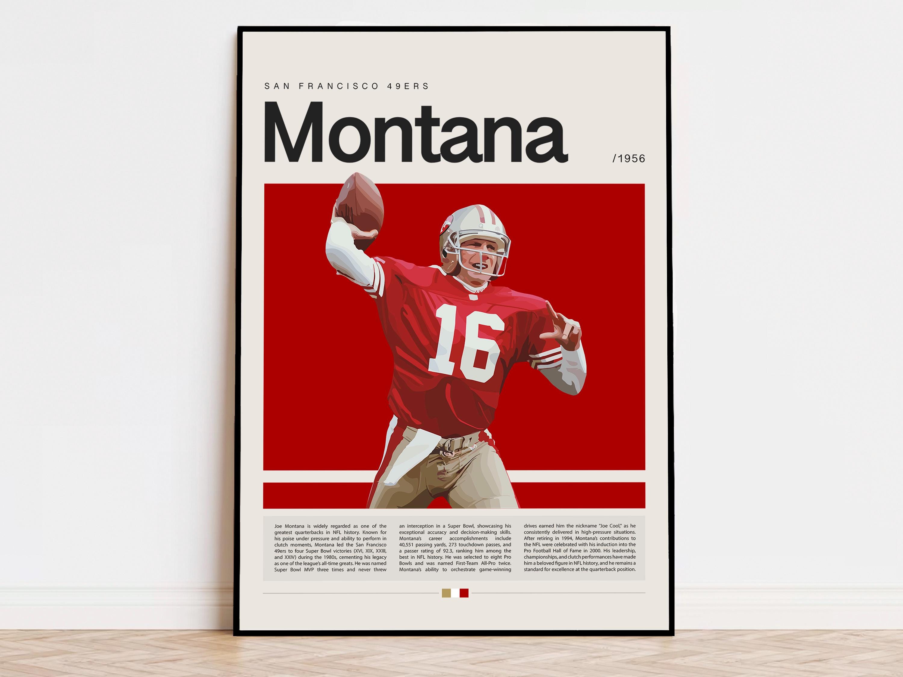 Joe Montana Poster, football Poster, Sports Poster, Modern Sports Art, football Gifts, Super Bowl Poster, American Football Poster