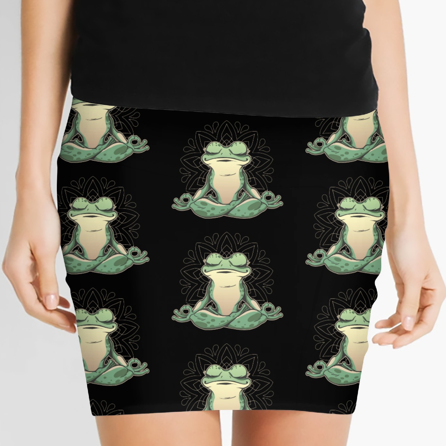 Frog Making Yoga Women's Mini Skirts