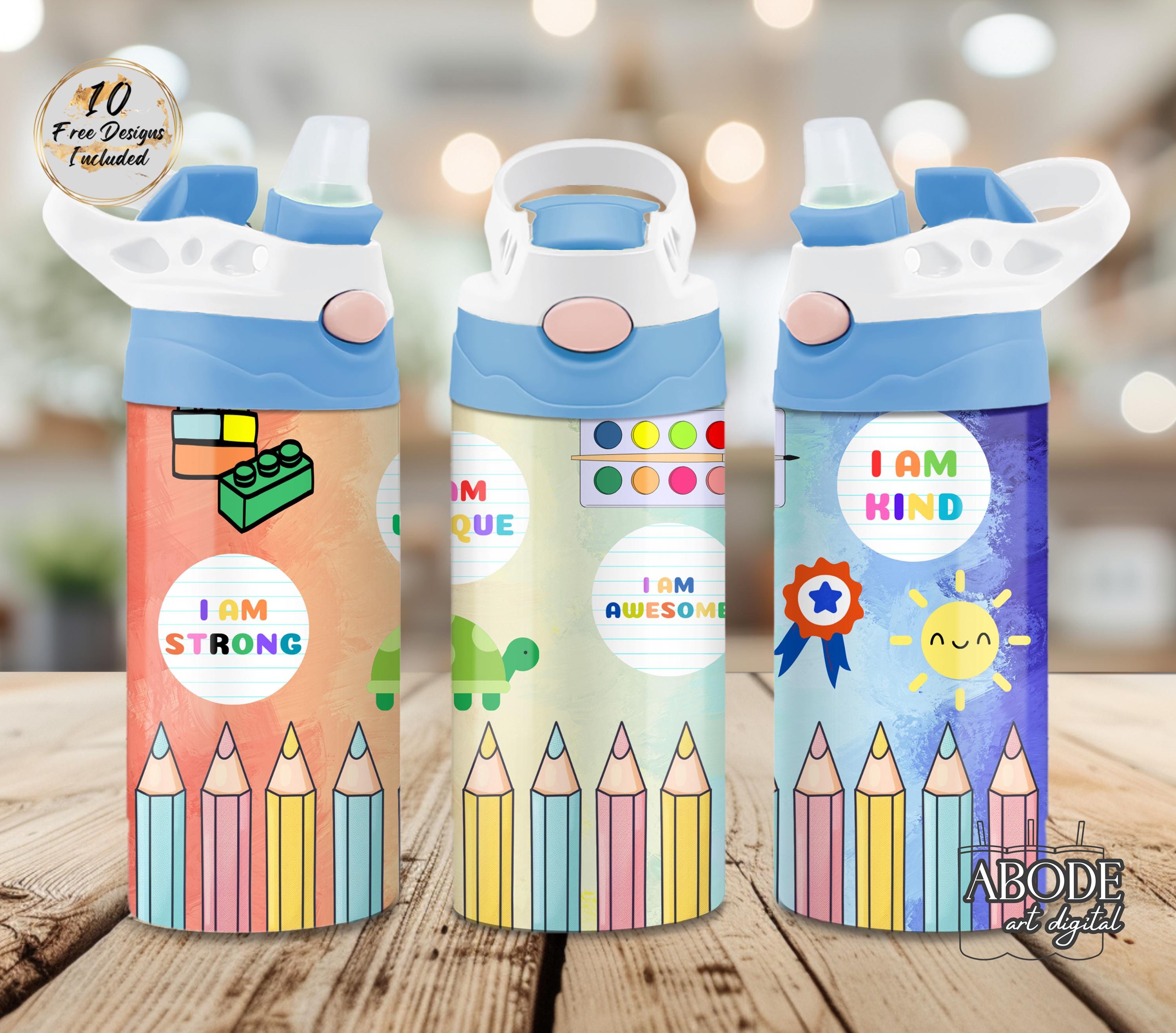 Kids School Affirmations 12 oz Tumbler Wrap, Straight Tumbler