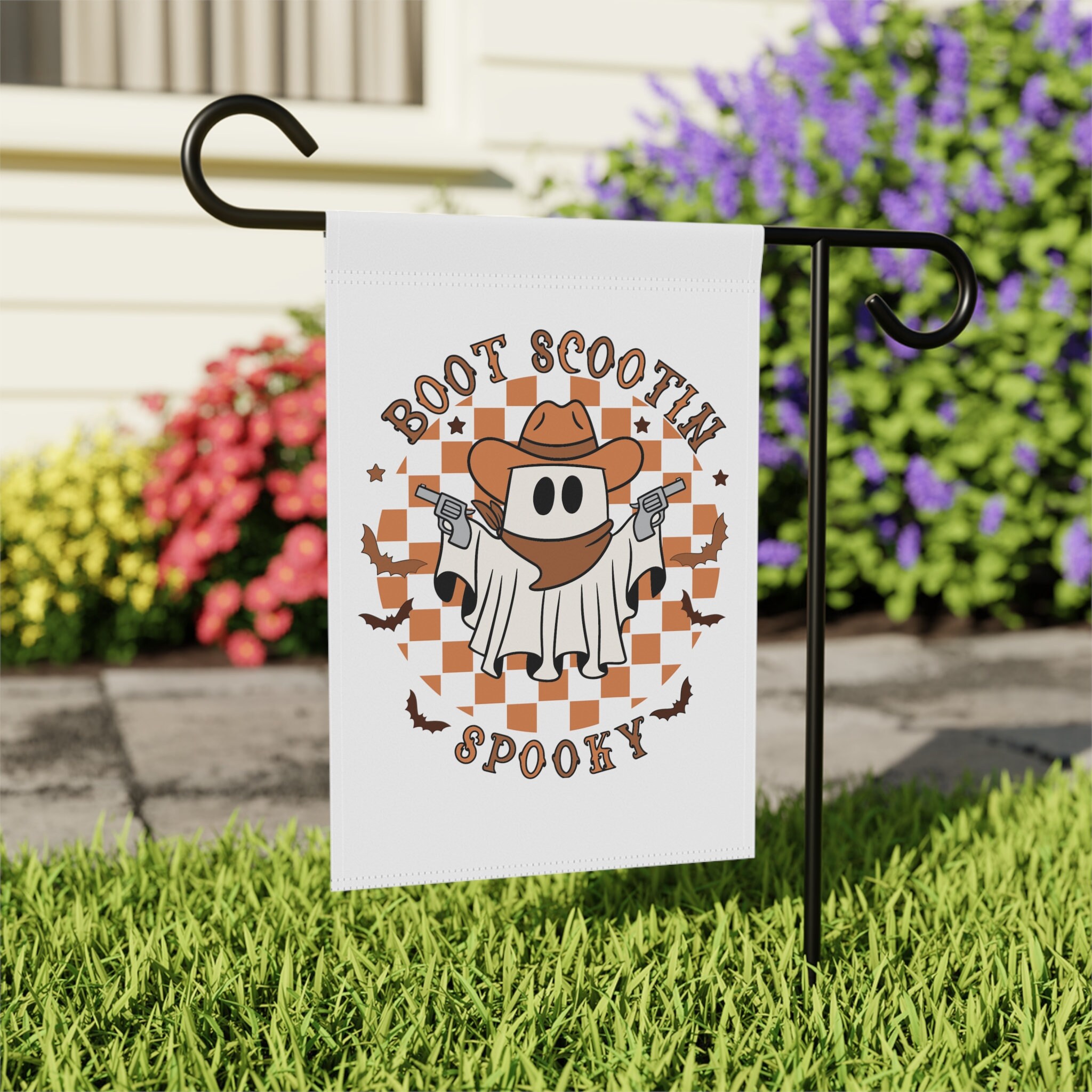 Boot Scootin Spooky Western Halloween Garden Flag | Halloween Flag