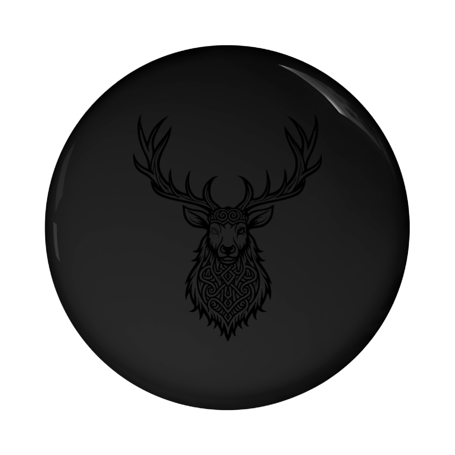 Majestic Celtic Stag - Knotwork Antlers Pin Buttons